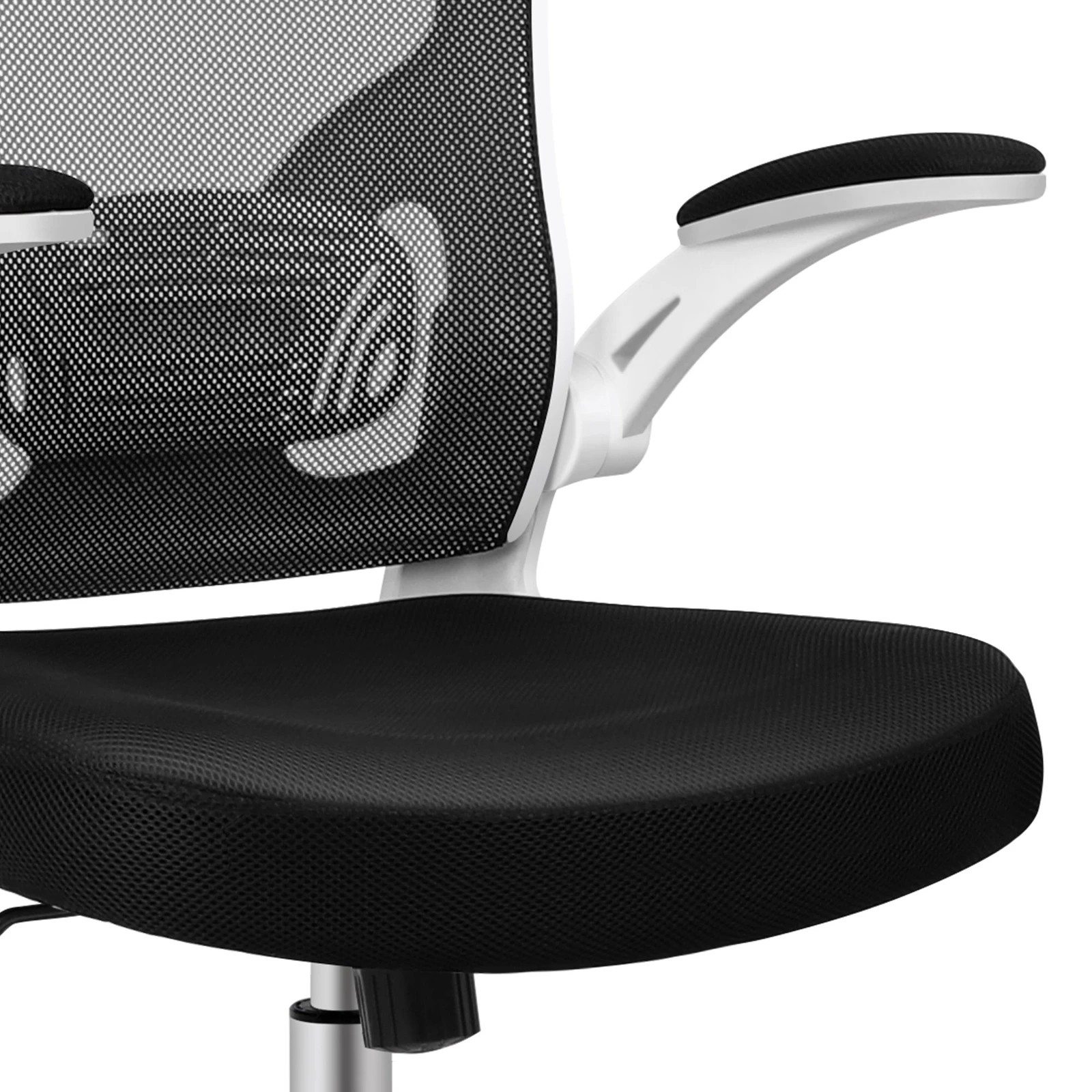 6 Alfordson Mesh Office Chair Executive Fabric Seat Gaming Racing Tilt Computer - White, 6 of 10