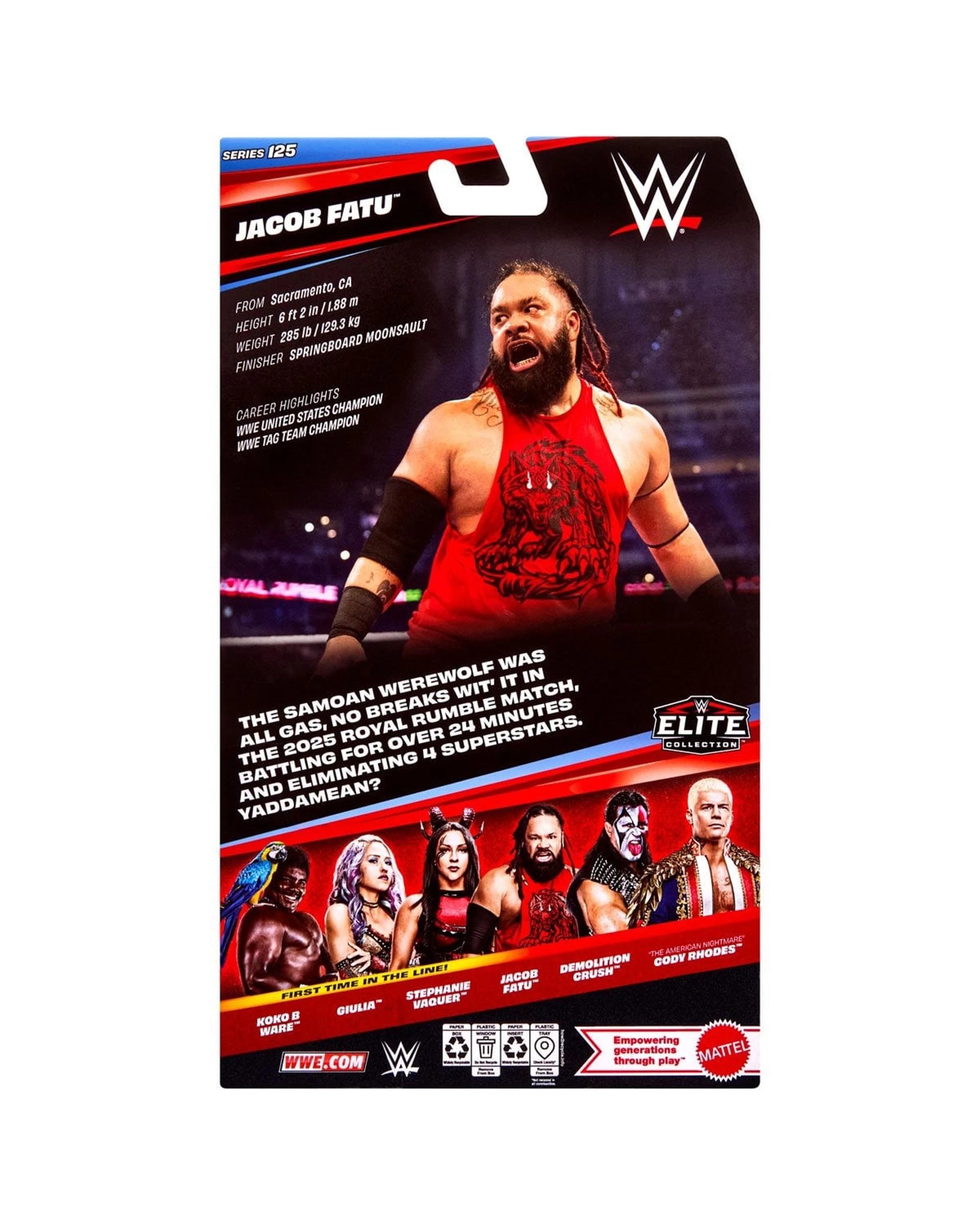 8 WWE Elite Collection Series 125 Jacob Fatu Action Figure, 8 of 8
