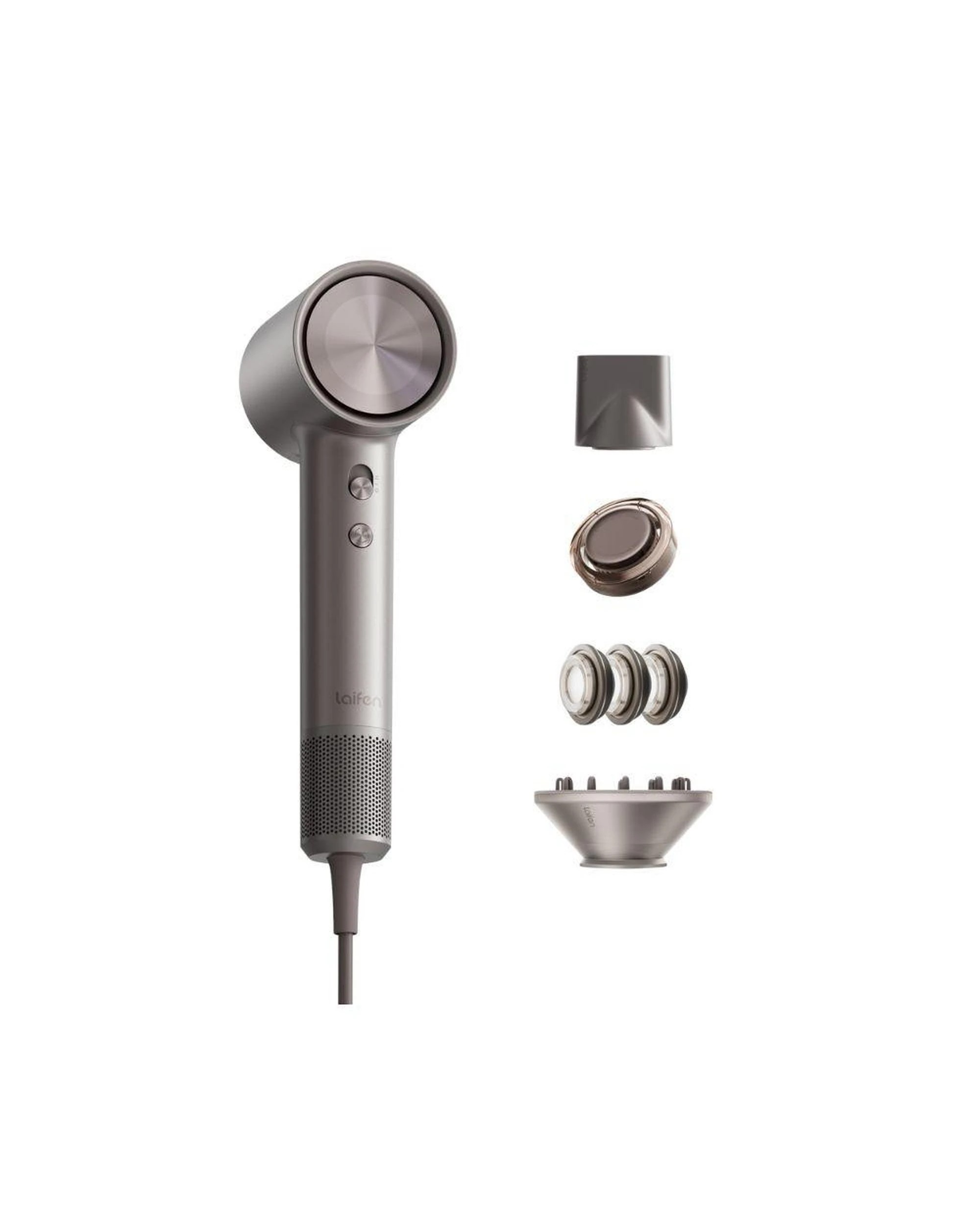 1 Laifen Swift 4 High Speed Hair Dryer with Nozzles and Nourishing Pods Polished Titanium, 1 of 3