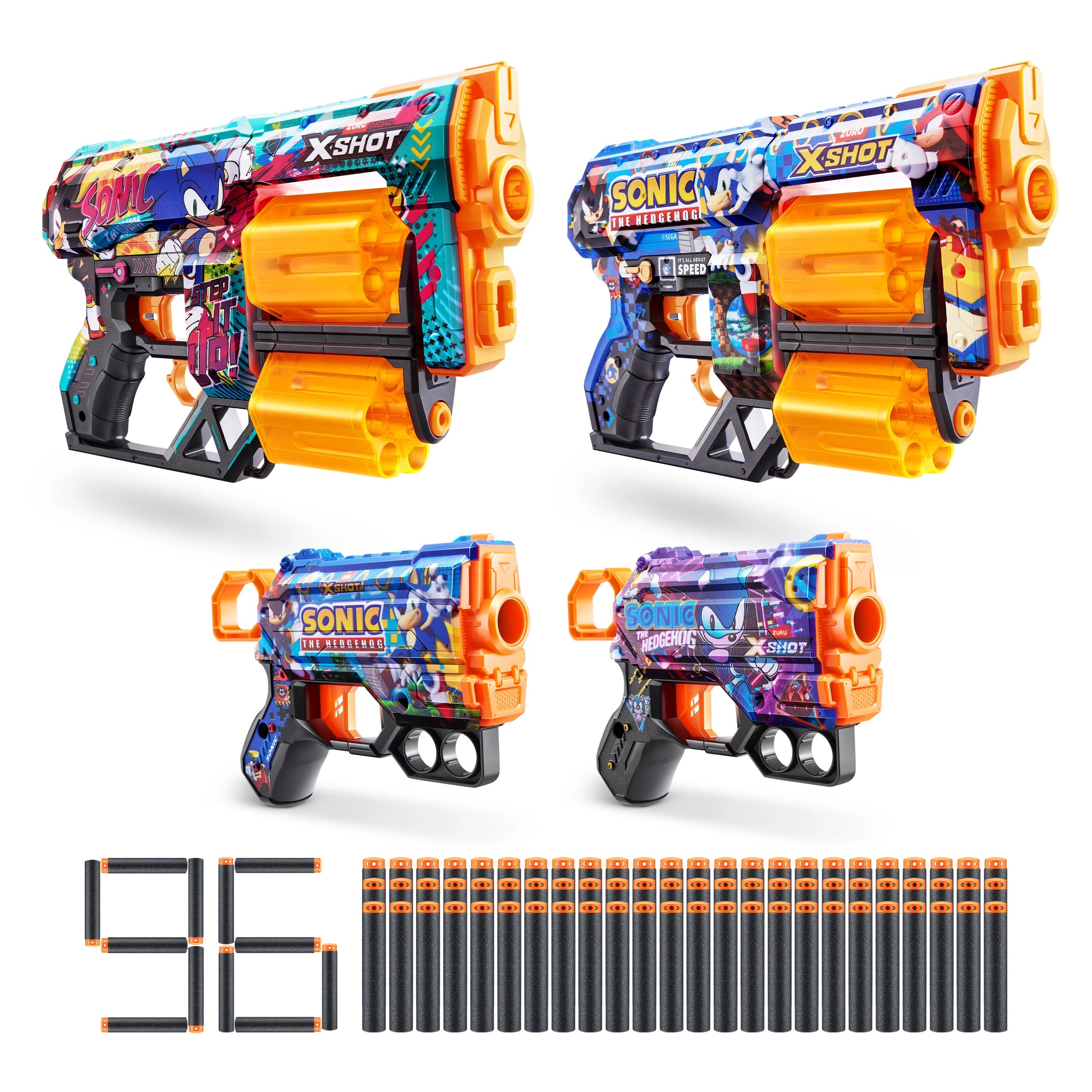2 Zuru X-Shot Skins Sonic the Hedgehog Blaster, 2 of 8