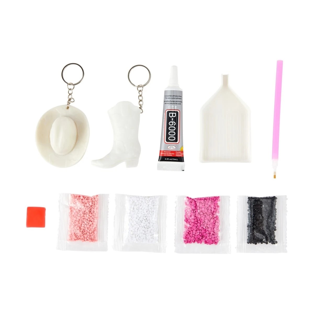 2 2 Pack DIY Sparkle Gem Art Keychains, 2 of 3