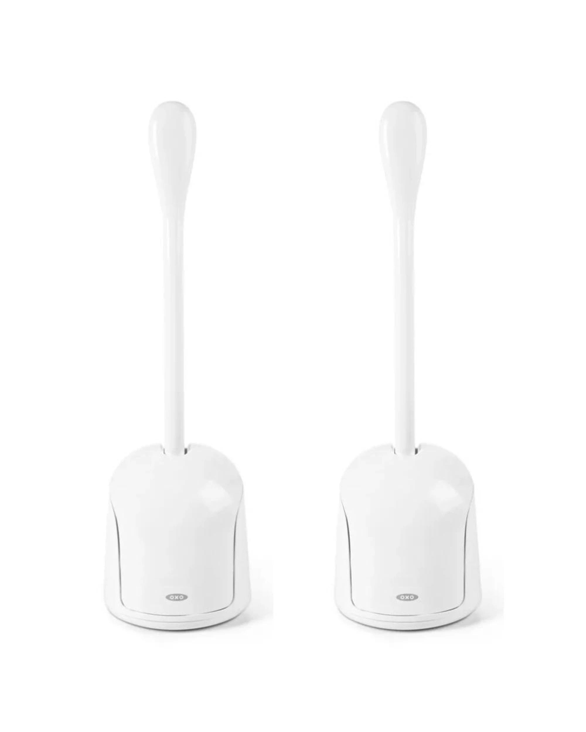 1 OXO Good Grips Compact Toilet Brush and Canister Set of 2 - White, 1 of 6