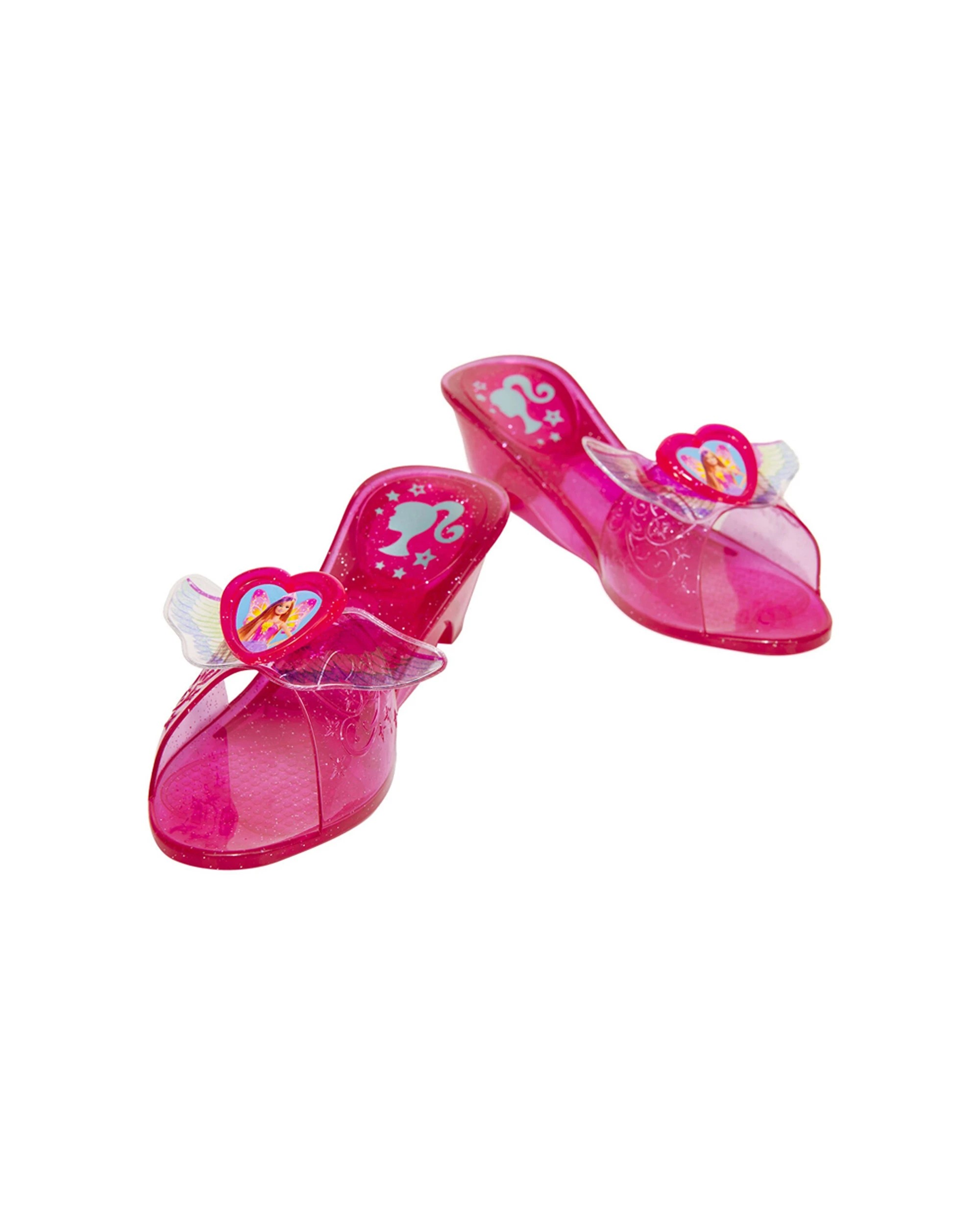 1 Barbie Jelly Shoes Kids Sandals Costume Party Outfit Size 3y Plus - Pink, 1 of 3