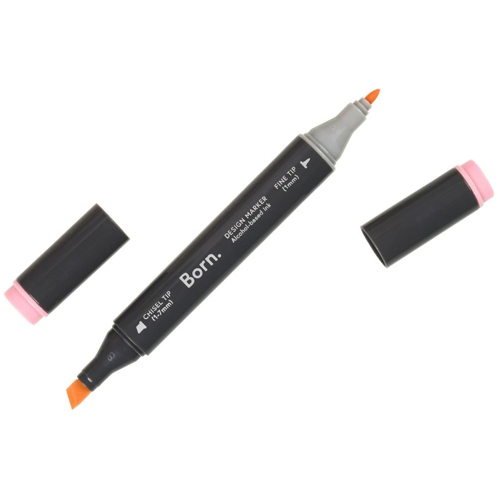 3 Born Professional Dual-Tip Artist Marker Pastel Rose R293, 3 of 4