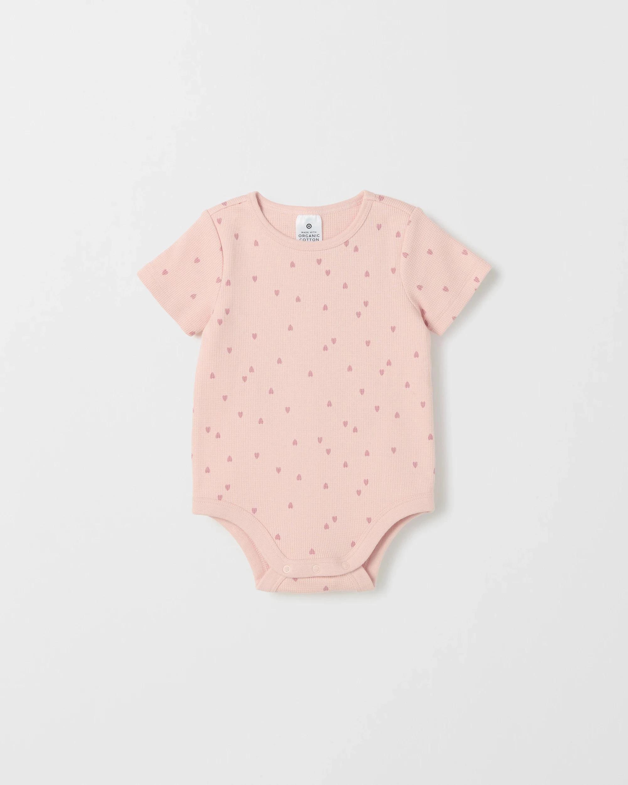 3 Target Baby Baby Organic Cotton Waffle Starter Set HEARTS, 3 of 4