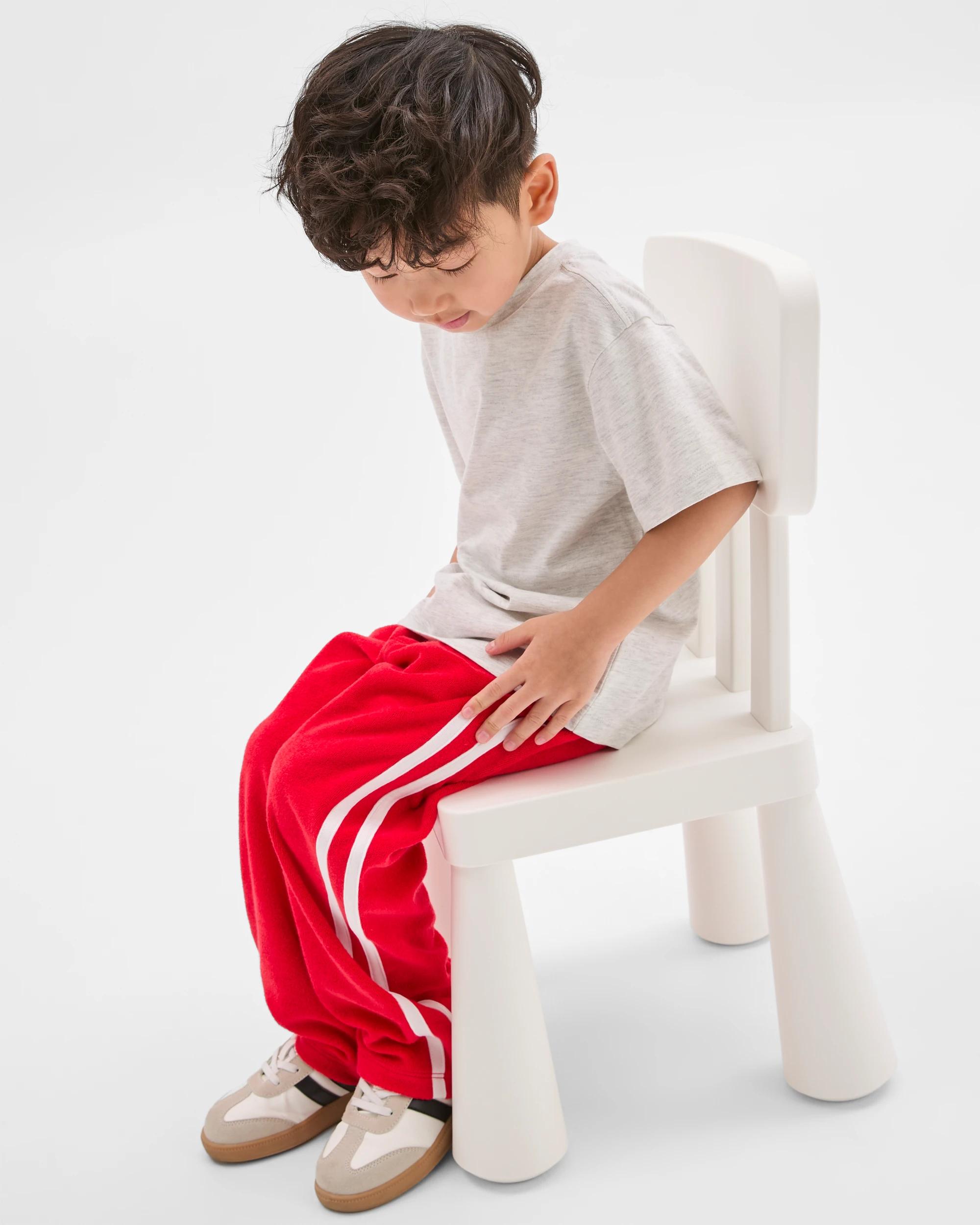 2 Target Kids Australian Cotton Blend Reverse Terry Trackpants RED, 2 of 6