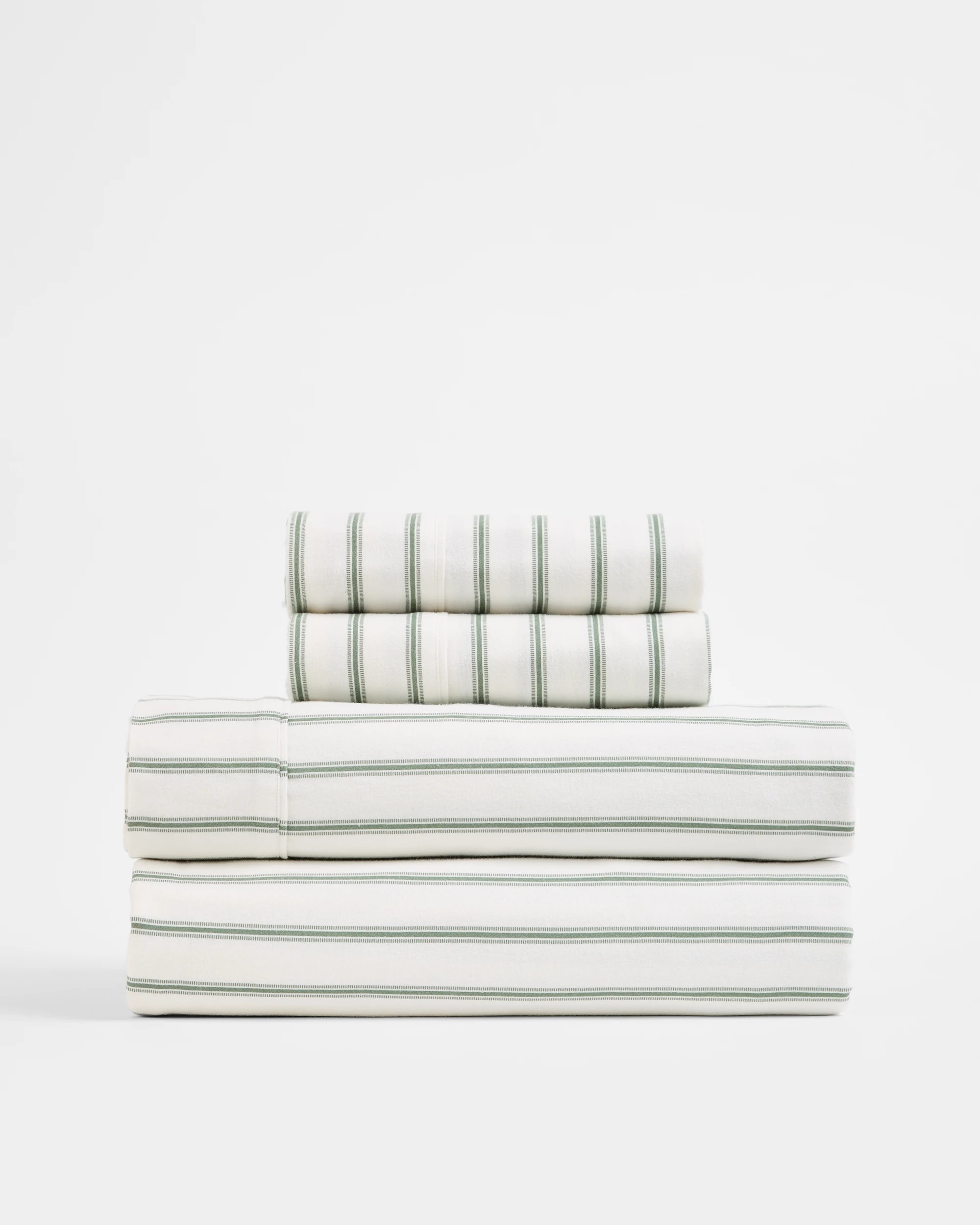 4 Target Taylor Stripe Flannelette Sheet Set - Single Bed - Green, 4 of 4