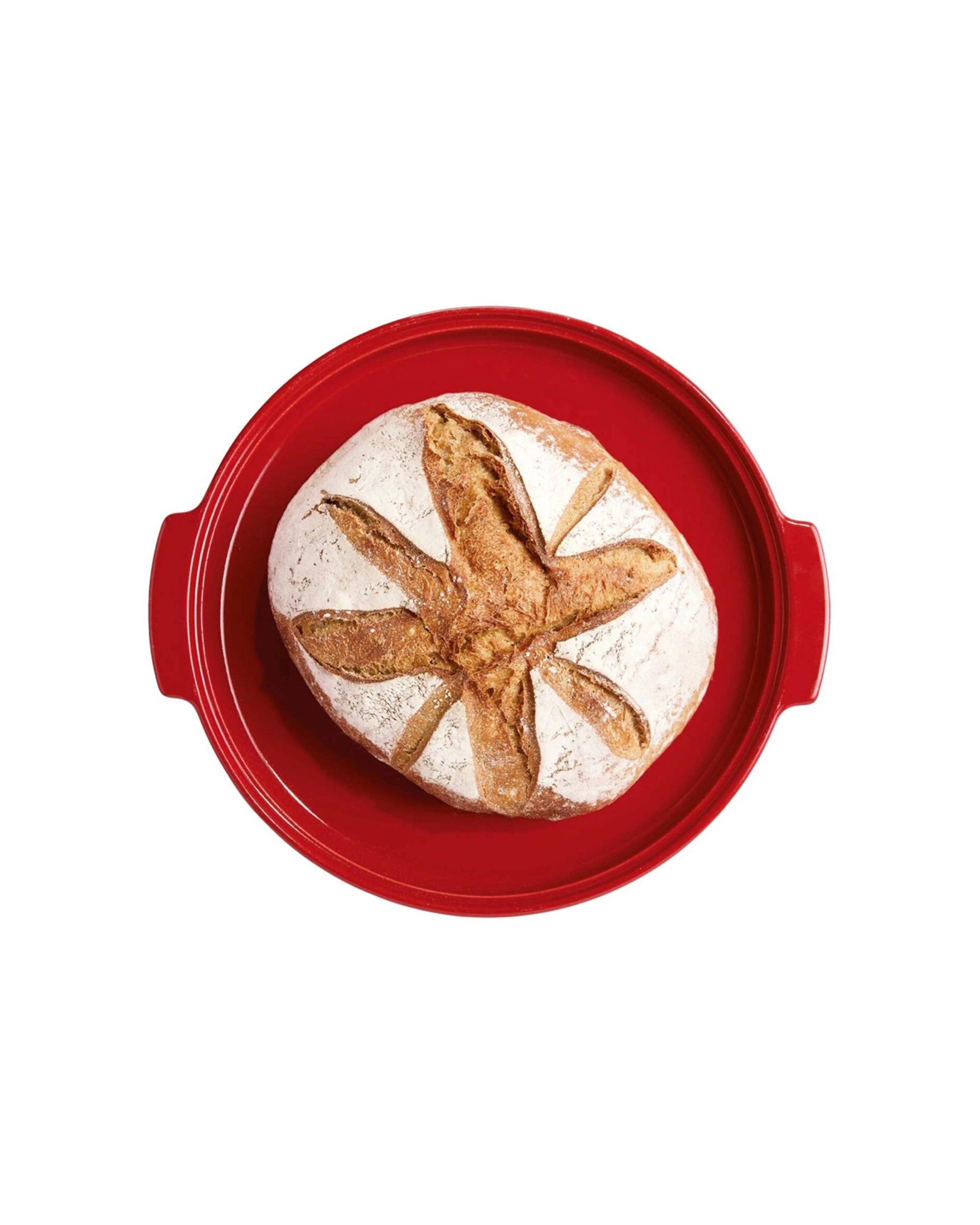3 Emile Henry 32.5cm Ceramic Round Bread Baker Dish W/ Lid Oven Baking Burgundy - Burgundy, 3 of 8