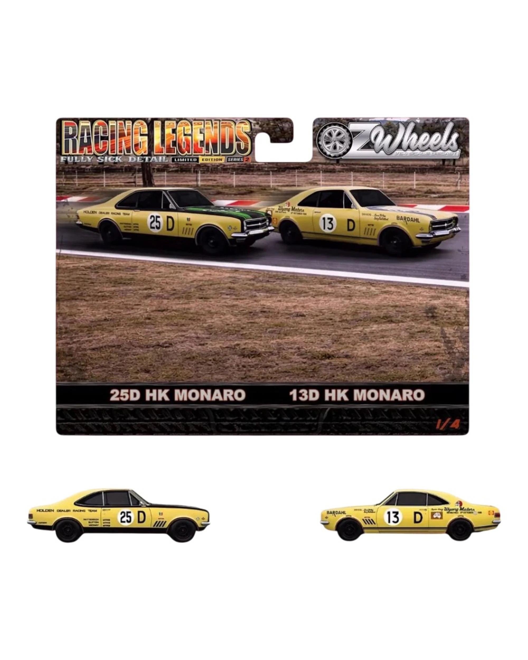 3 Oz Wheels Racing Legends LE S2 Holden 25D HK Monaro & 13D HK Monaro 1:64 2pk, 3 of 3