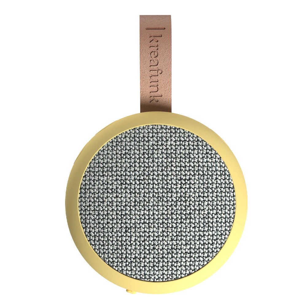 4 Kreafunk Ago 2 Fabric Bluetooth Speaker - Yellow, 4 of 4