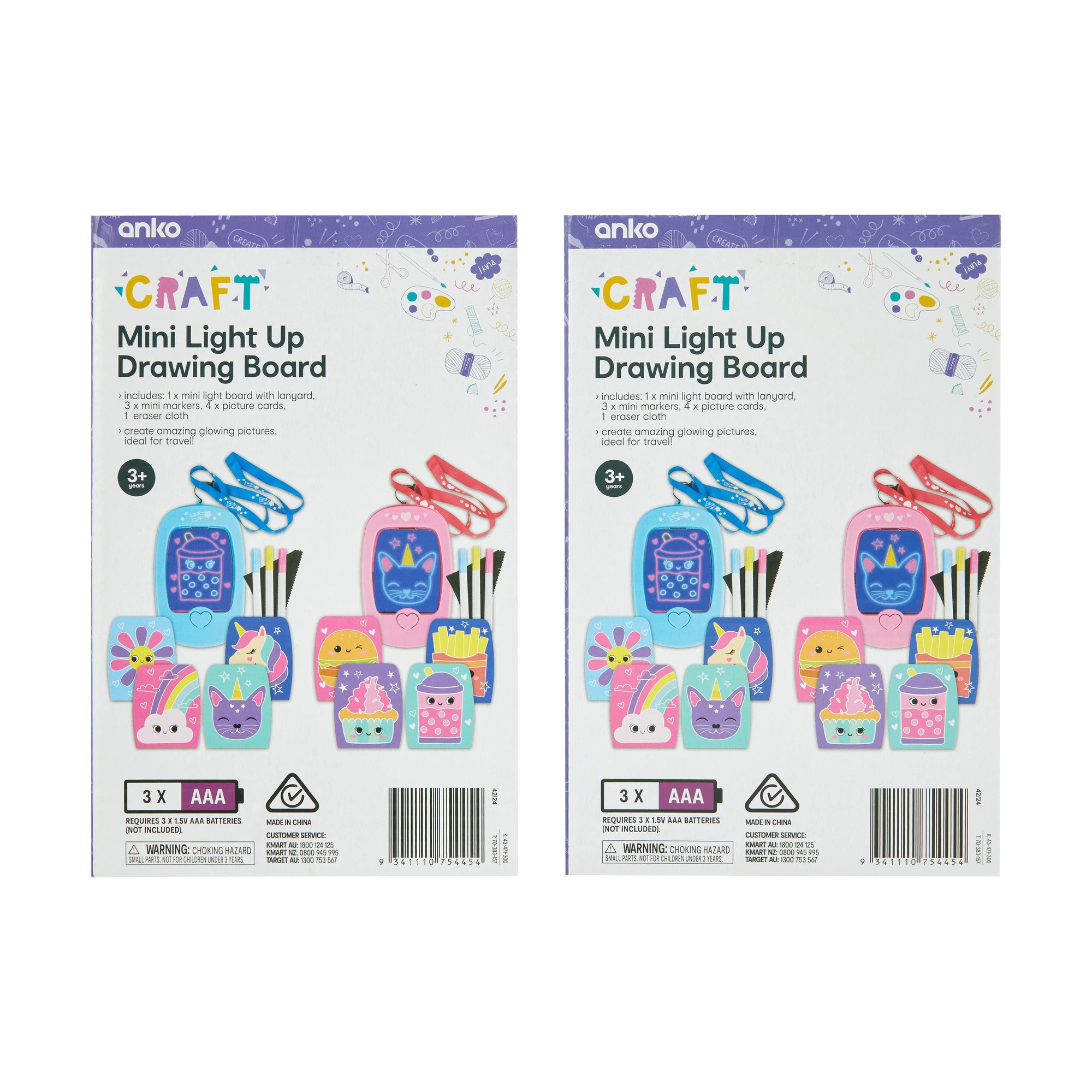7 Mini Light Up Drawing Board - Assorted, 7 of 7