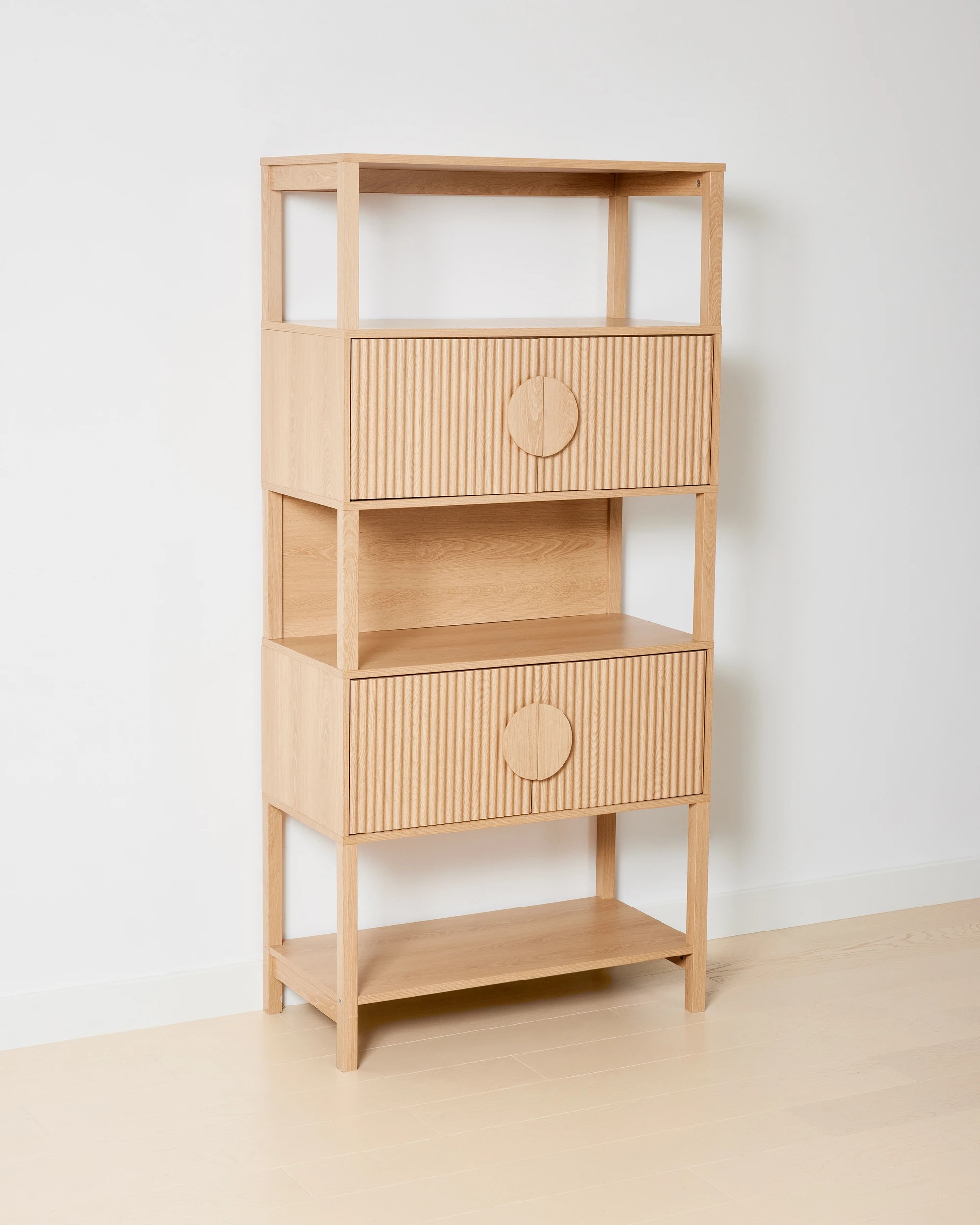 2 Ryan Tall Bookshelf with Doors - Oak, 2 of 7