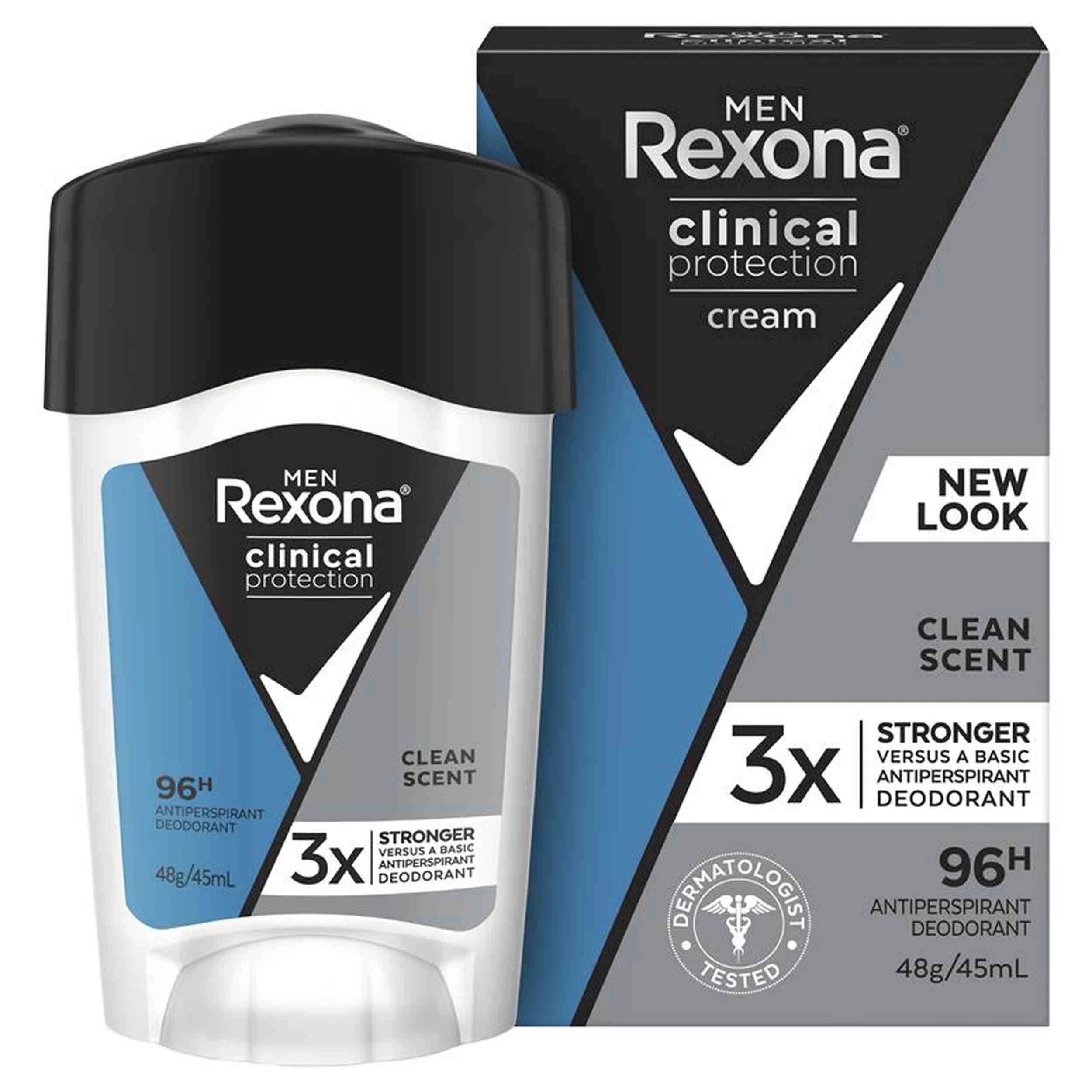 1 Rexona for Men Clinical Protection Antiperspirant Clean Scent 45ml, 1 of 6