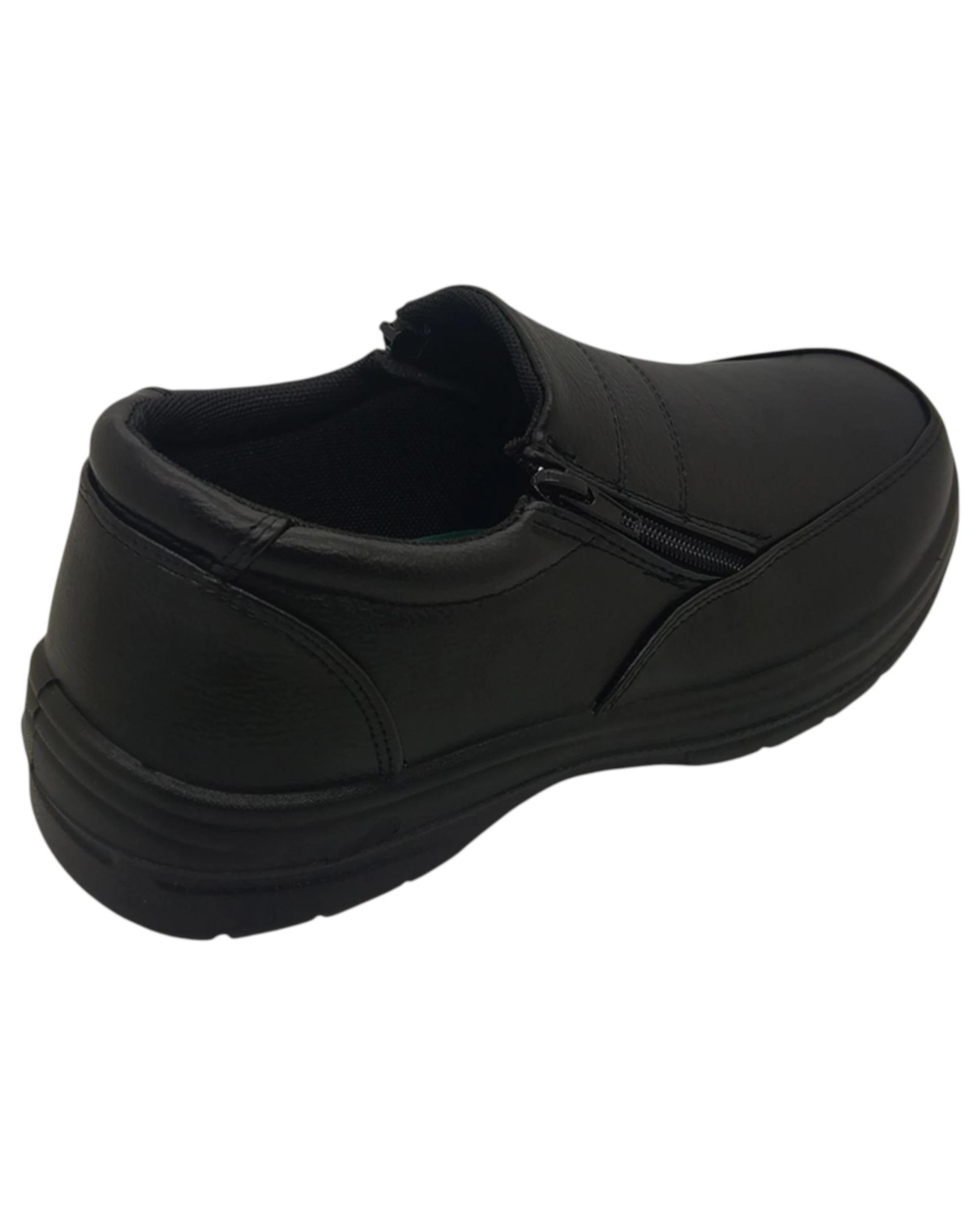 4 Grosby Mens Arnie Black Dress Work Casual Formal Slip On Shoes BLACK, 4 of 4