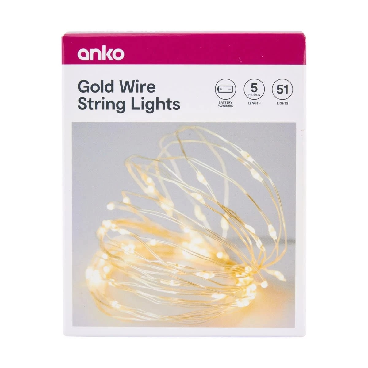 8 Gold Wire String Lights, 8 of 8