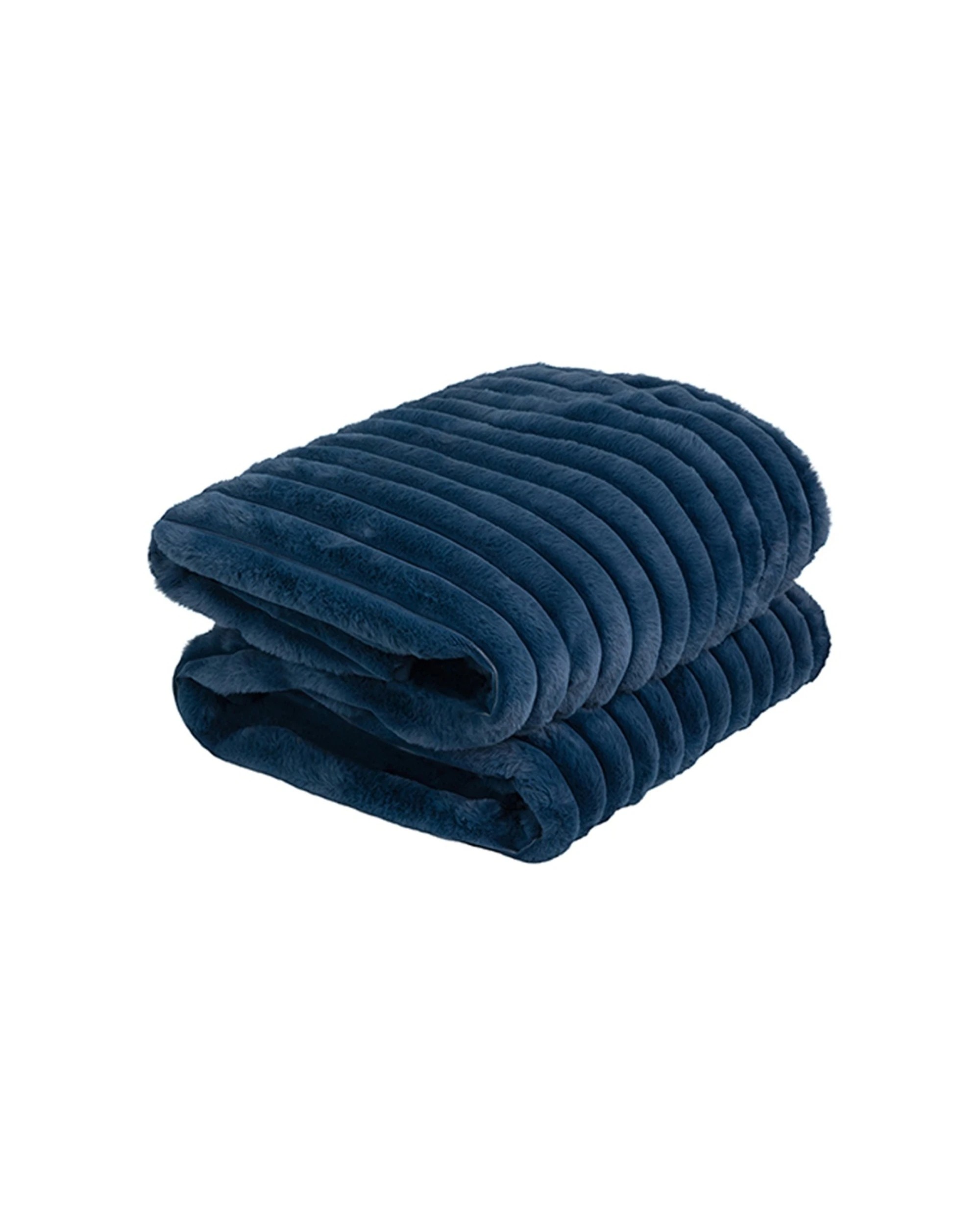 2 Russell Hobbs Faux Fur Sherpa Heated Throw With 9 Heat Settings 180x130cm - Blue, 2 of 2