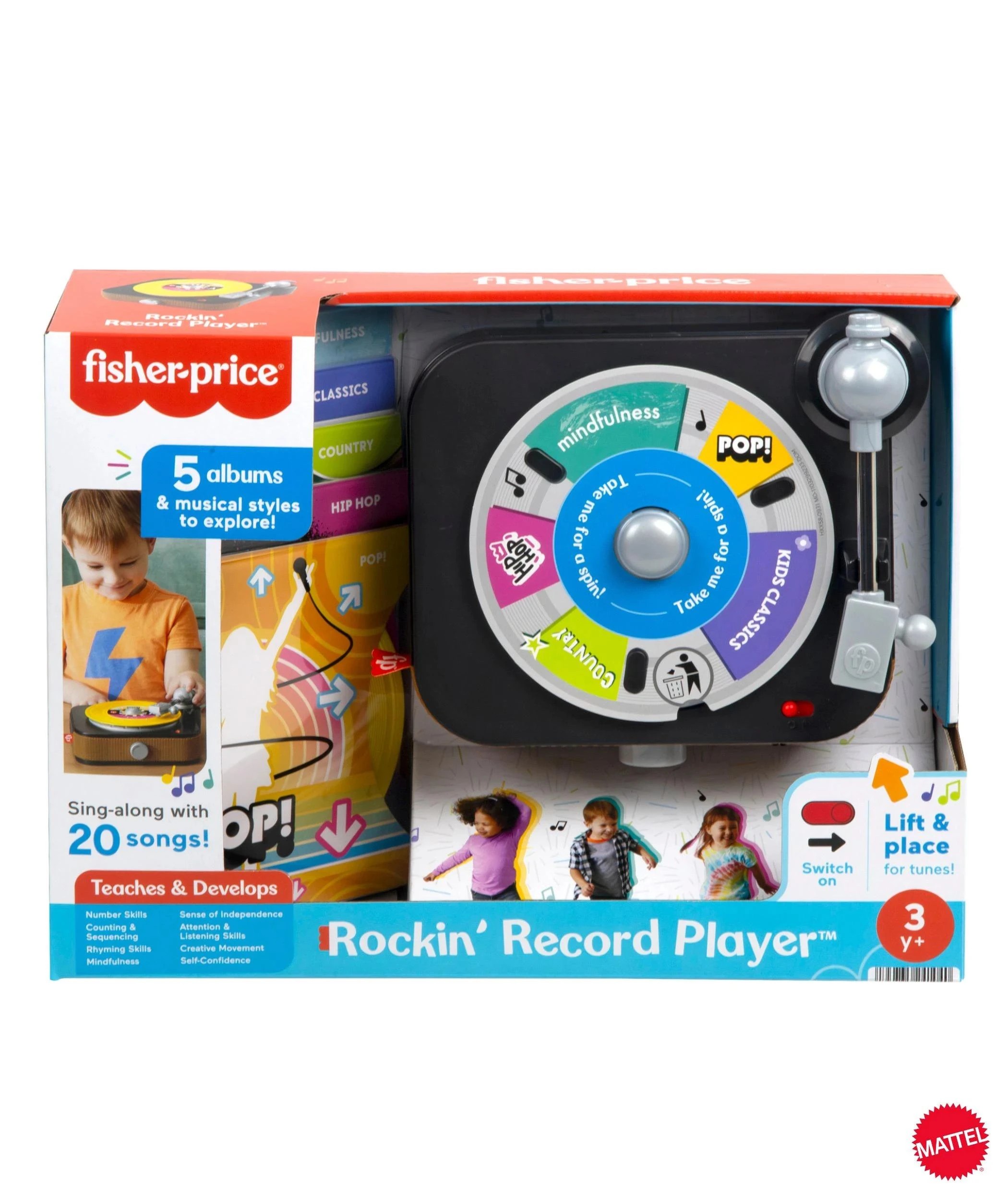 1 Mattel Fisher-Price Rockin’ Record Player Musical Toy - Multi, 1 of 6