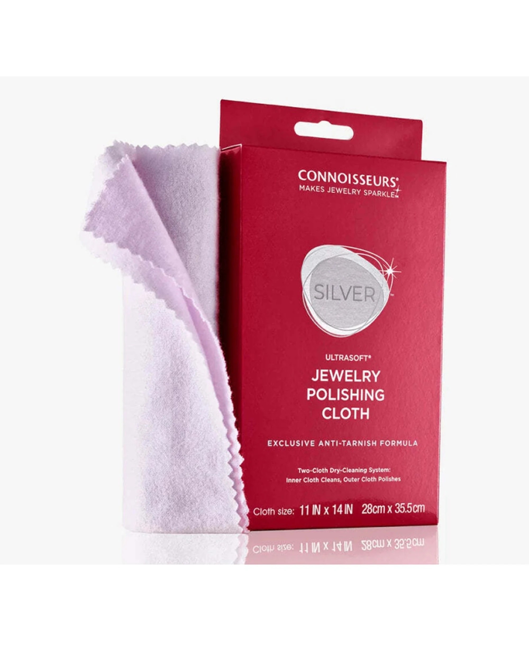 3 Connoisseurs Extra Large UltraSoft Silver Jewellery Polishing Cloth For Care & Shine, 3 of 3