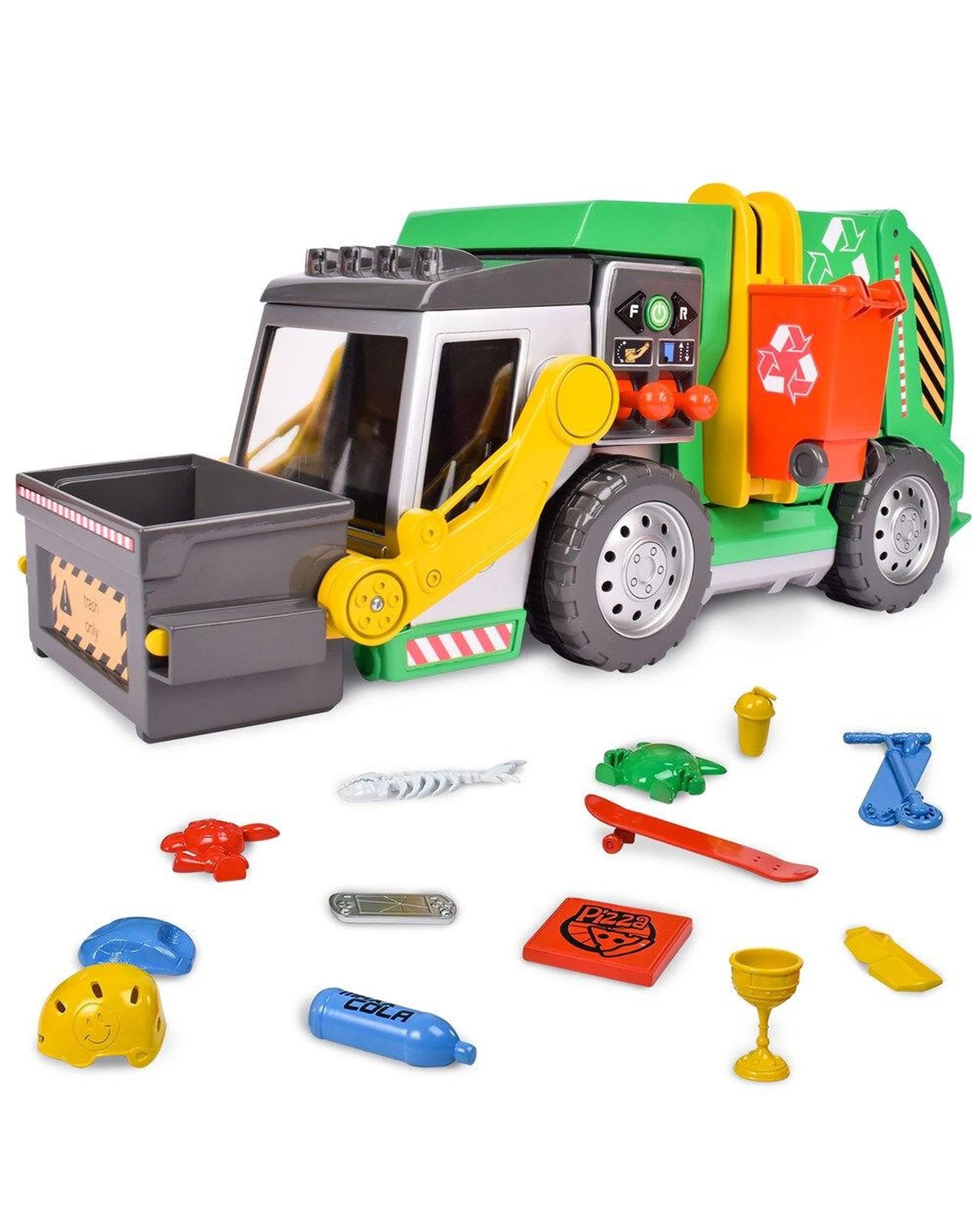 4 MAXX Action Motorised Lights & Sounds 3n1 Recycle Truck W 15 Accessories, 4 of 5