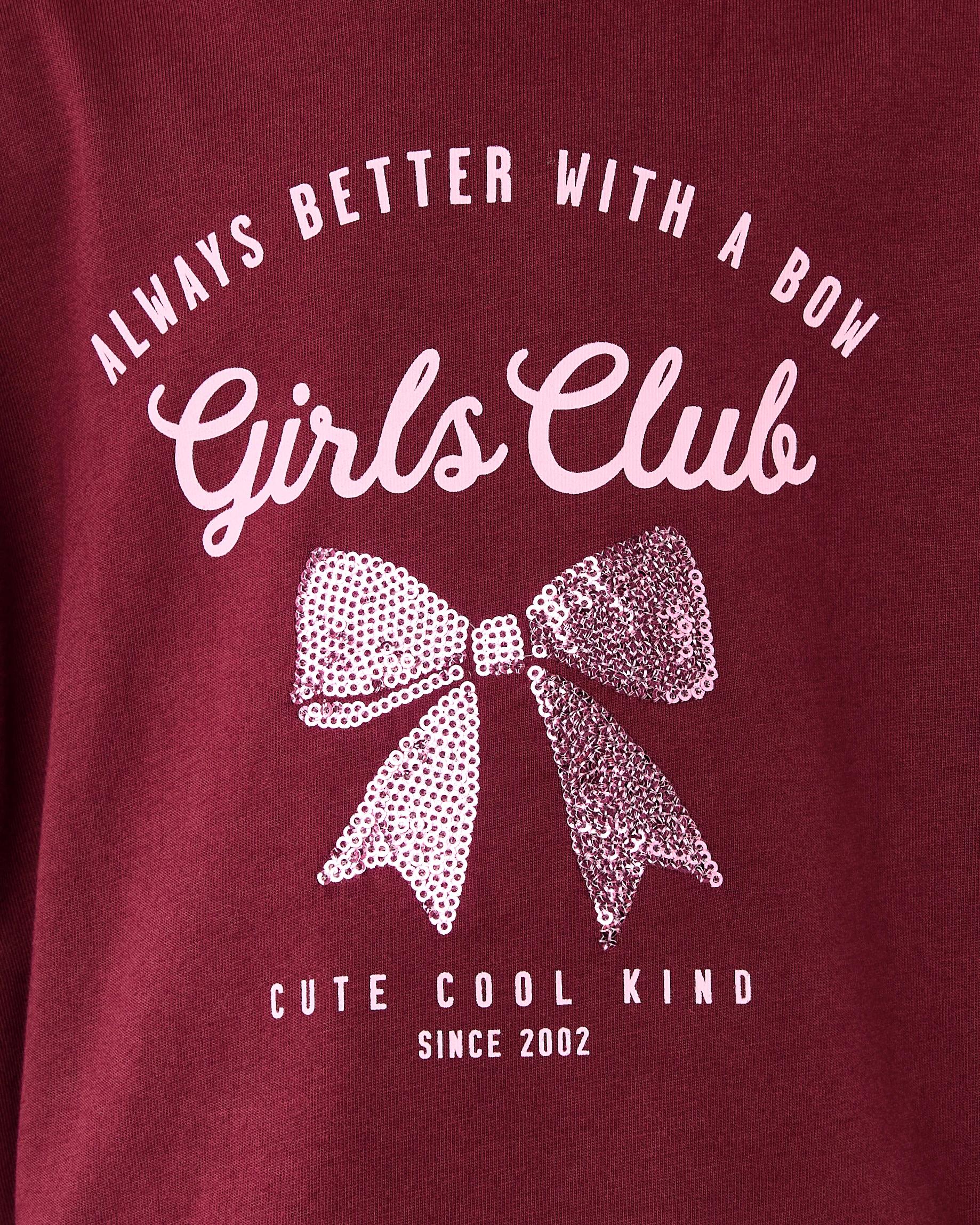 4 Long Sleeve Oversized T-shirt Maron Bow, 4 of 7