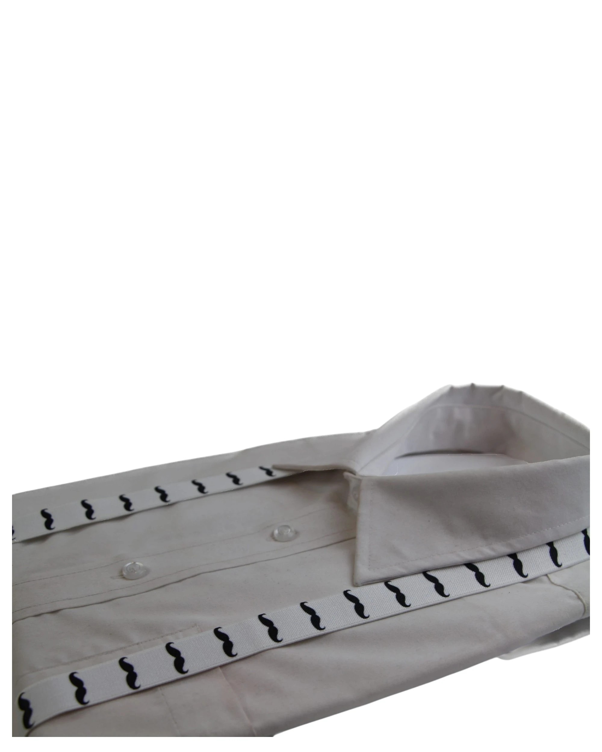 2 Zasel Boys Adjustable White With Black Moustaches Patterned Suspenders - Multi - Multi, 2 of 4
