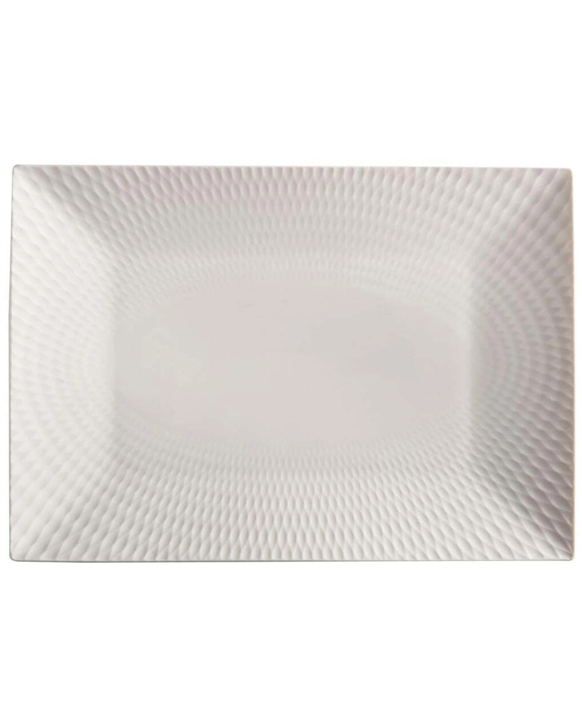 3 Maxwell & Williams Basics Diamonds Rectangular Platter 25x18cm Porcelain
 - White, 3 of 3