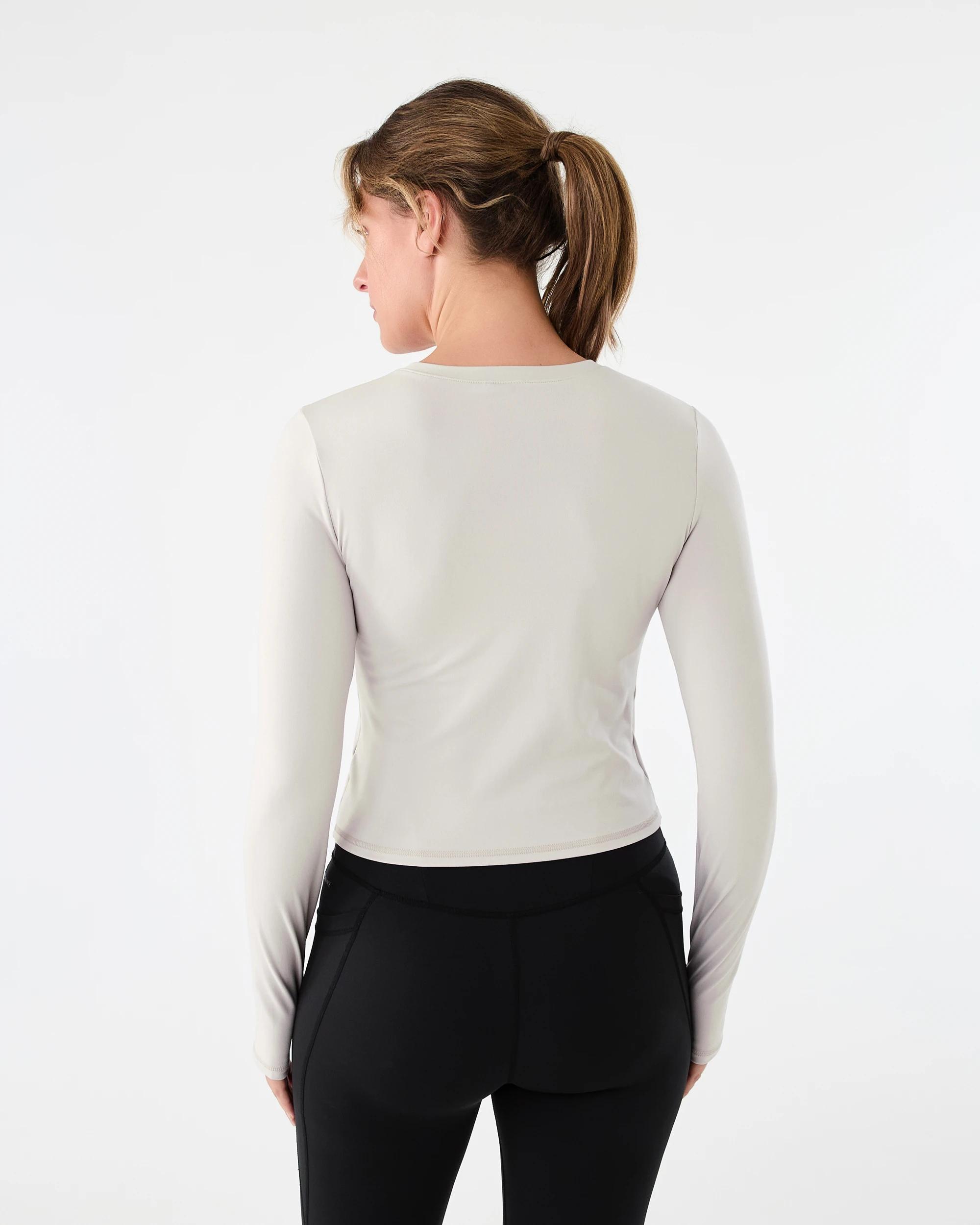 3 Active Womens Long Sleeve Ultrasoft Top Peak Grey, 3 of 6