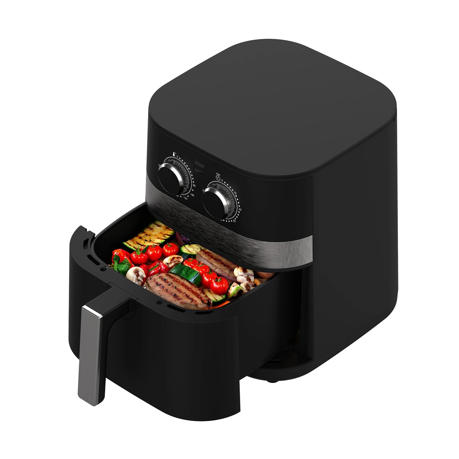 5 Kitchen Couture 5.5L Compact Air Fryer Stylish Powerful Healthy Cooking Black - Black, 5 of 7