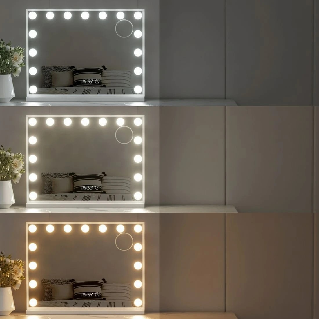 5 Embellir Makeup Mirror 58x45cm Hollywood Vanity with LED Light Tabletop - Multi, 5 of 6