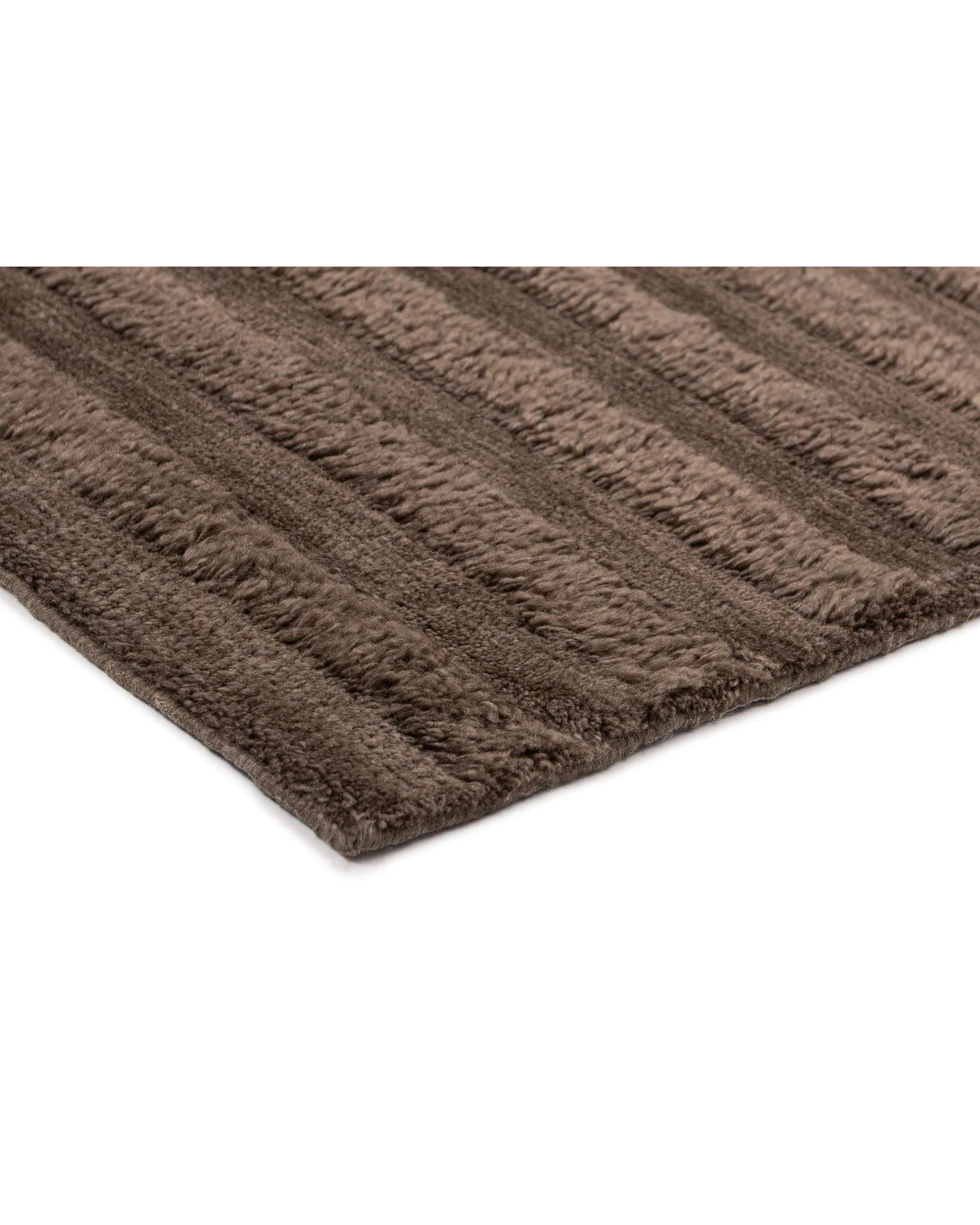 4 Loopsie Pigneto Mocha Geometric Carved Wool Rug-330cm x 240cm - Brown, 4 of 7