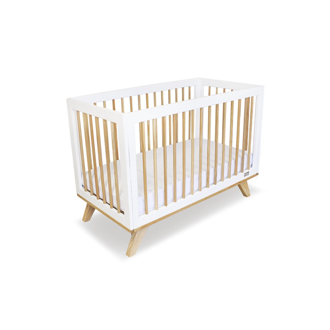 4 Babyhood Aurora Compact Cot - White/Natural, 4 of 6
