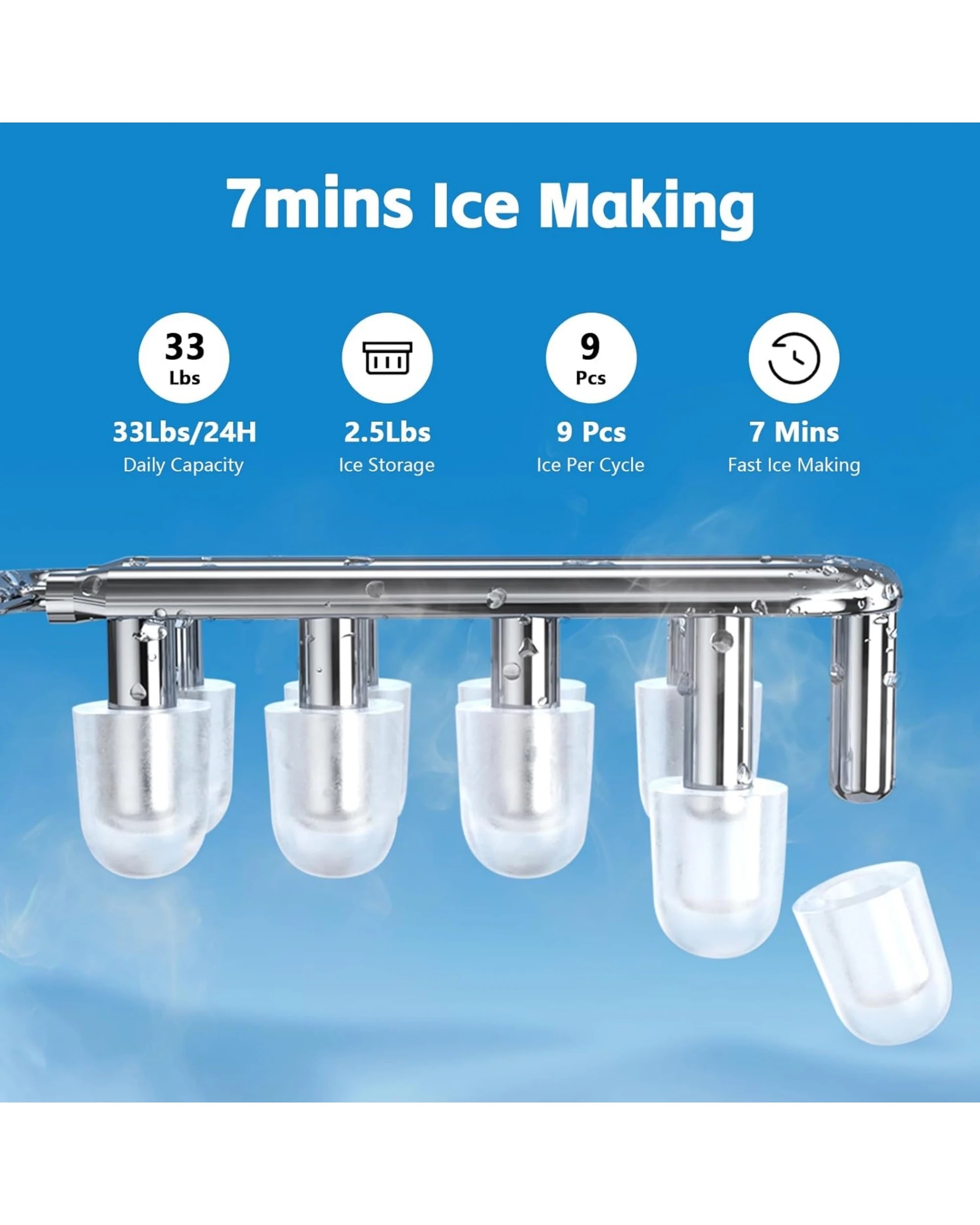 8 Advwin 3-in-1 Cold/hot Water Dispenser With Built-in Ice Maker 15kg, 8 of 9