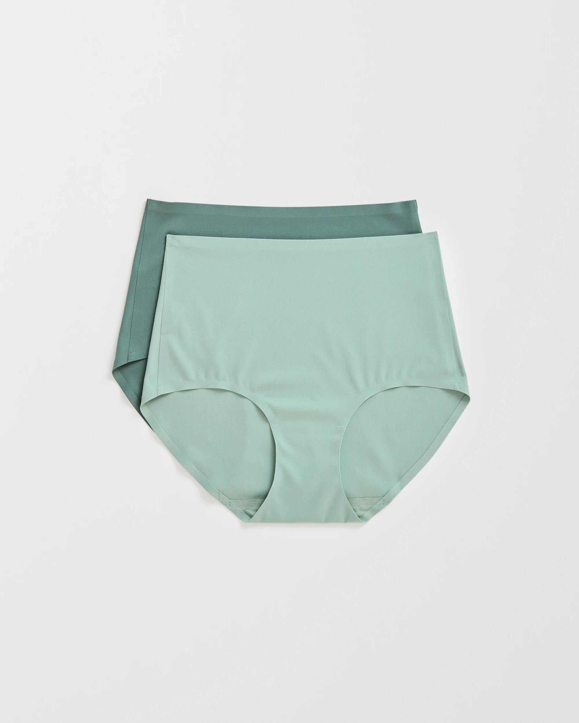 1 Target Woman Smooth Moves 2 Pack Bonded No Show Full Briefs BALSAM GREEN, 1 of 4