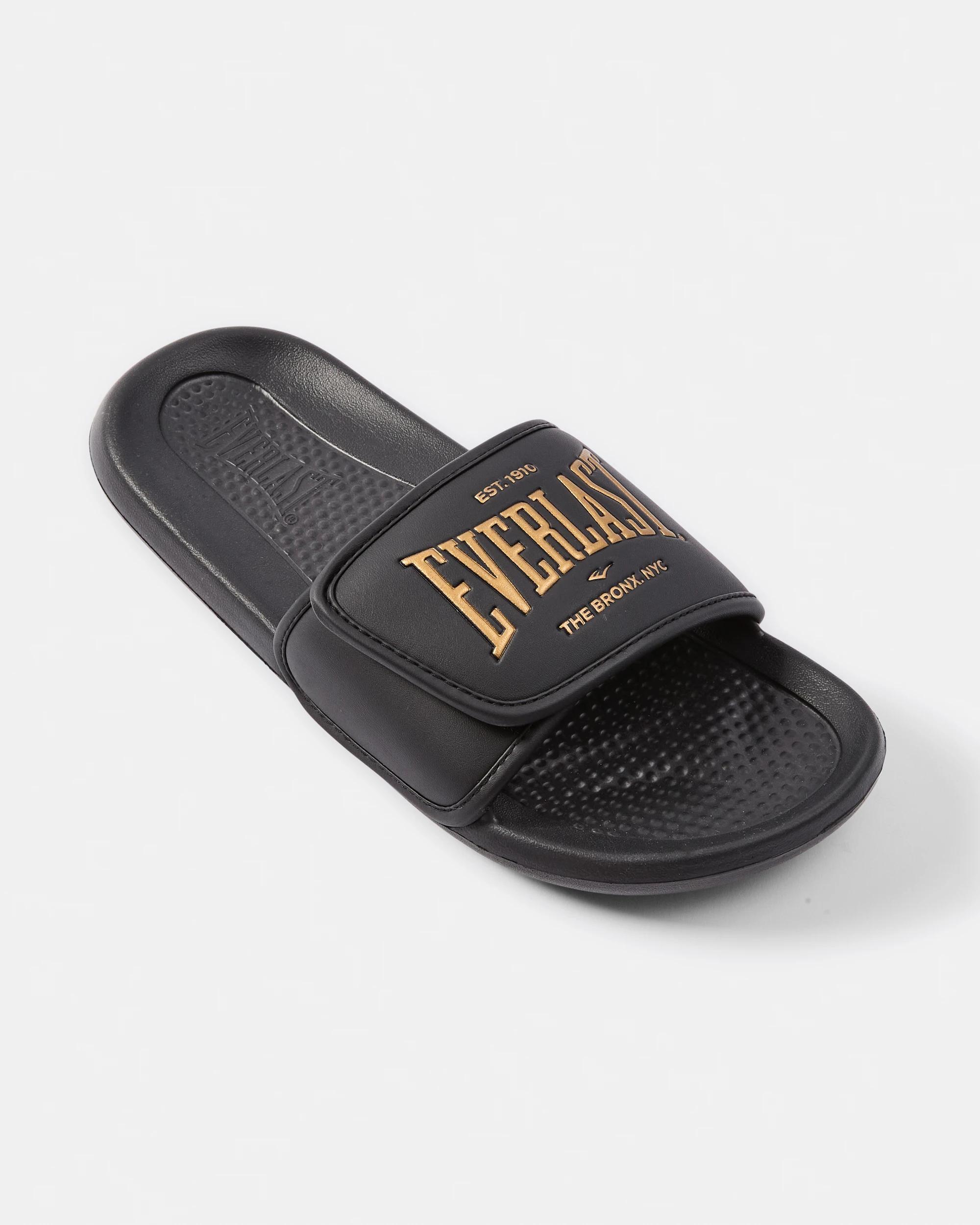 1 Everlast Mens Stockton Slides Black Gold, 1 of 3