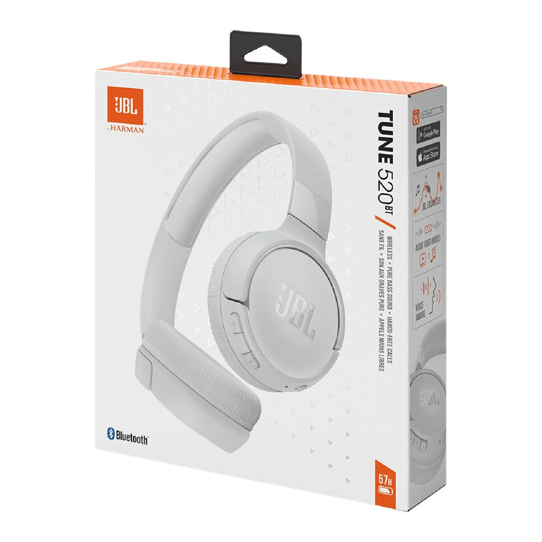 9 JBL Tune 520 Bluetooth Headphones White, 9 of 10