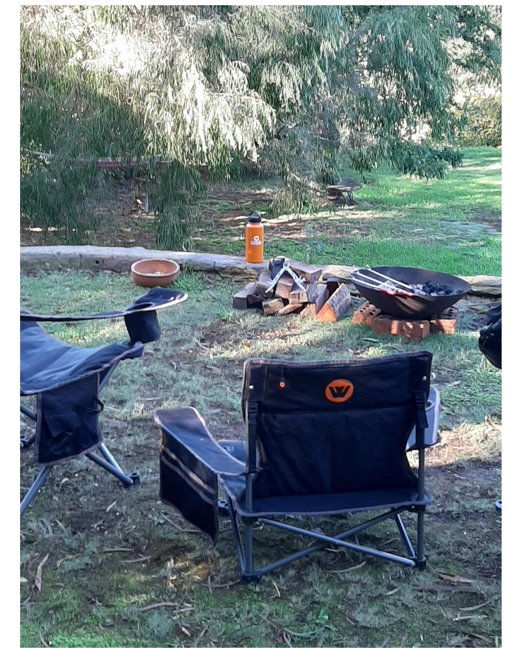 2 Wildtrak Valley Event Chair Outdoor Beach Seat Mesh Cup Holder - Black, 2 of 4