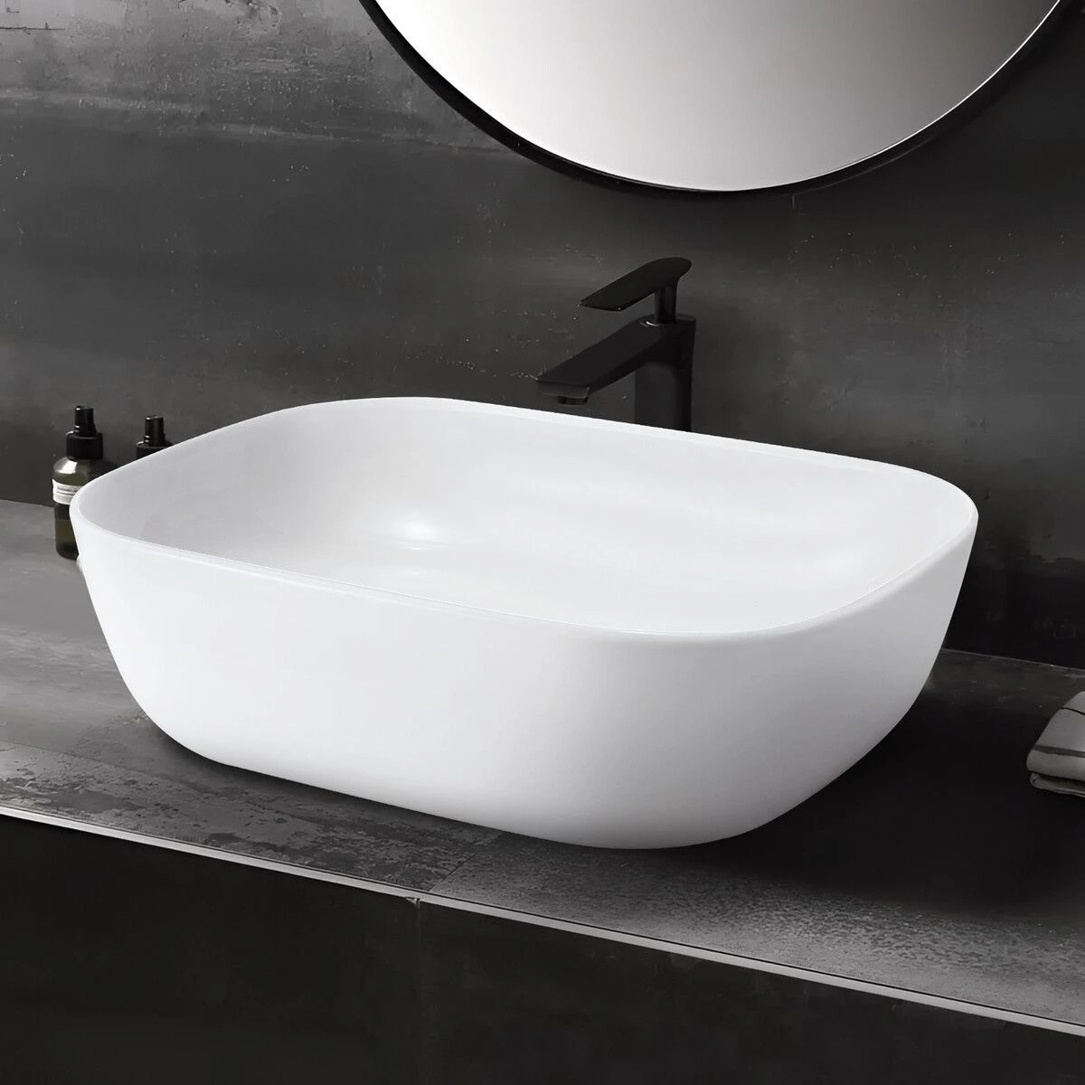 2 LUXSUITE Bathroom Basin Sink Vanity Vessel Washing Hand Wash Bowl Ceramic Above Counter Bath Toilet Countertop White, 2 of 6