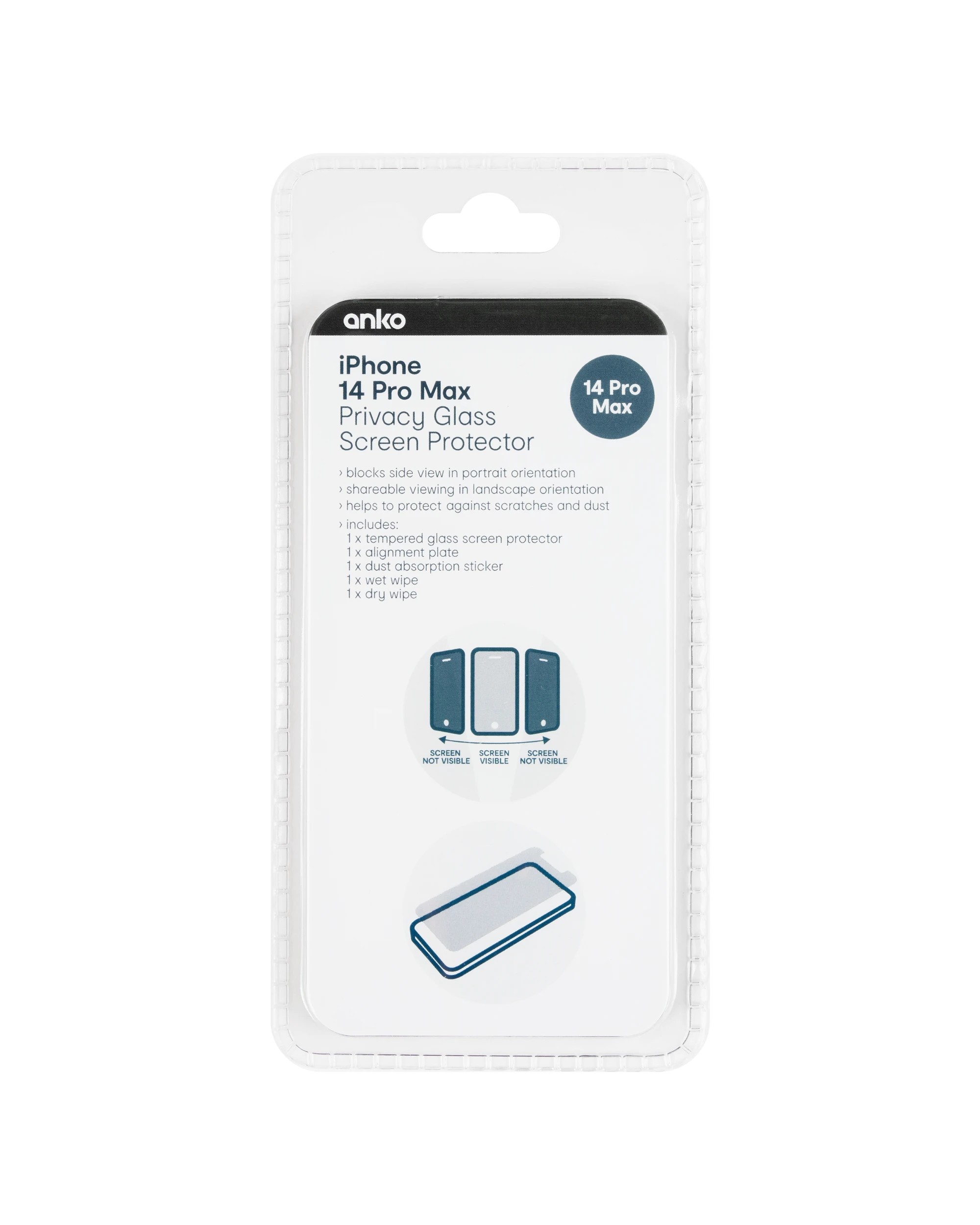 1 iPhone 14 Pro Max Protect Hard Privacy Glass, 1 of 3