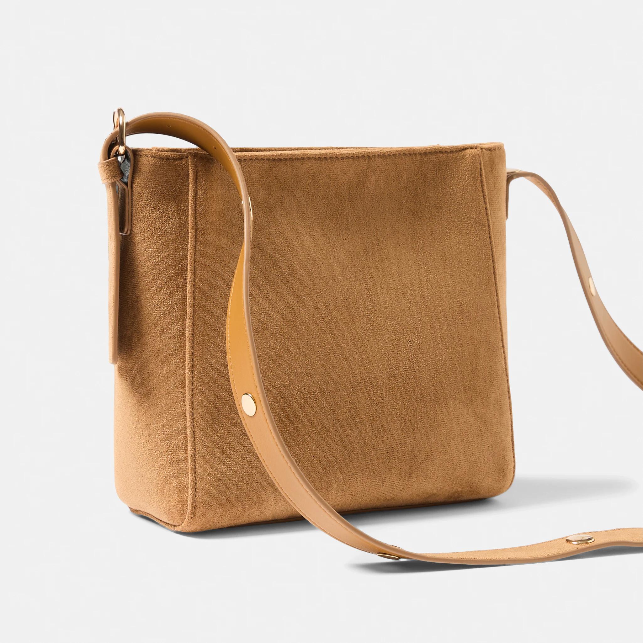 3 Studded Crossbody Bag CAMEL TAN, 3 of 8