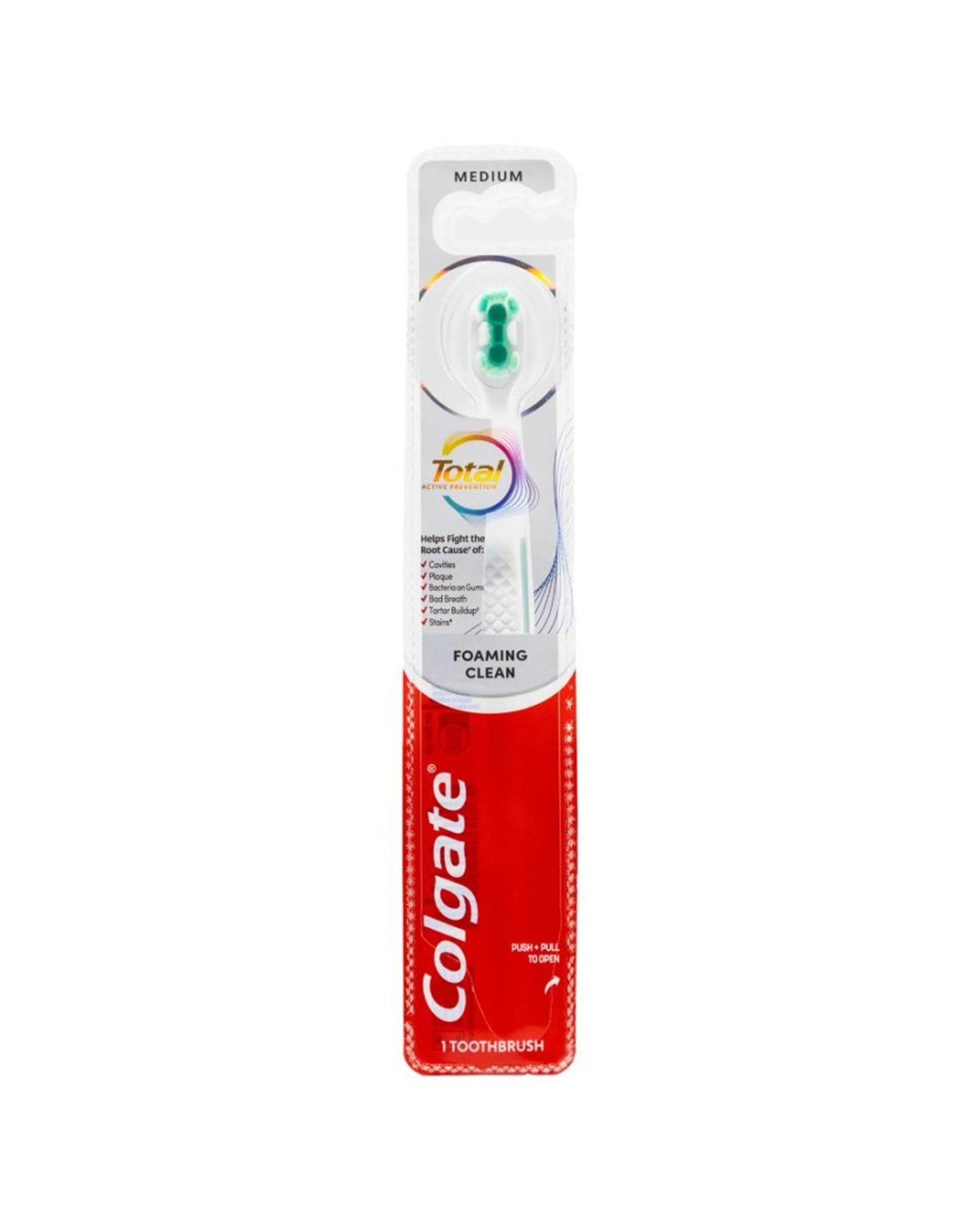 2 Colgate 12PK Toothbrush Total Foaming Clean Medium Pack - Multi, 2 of 3