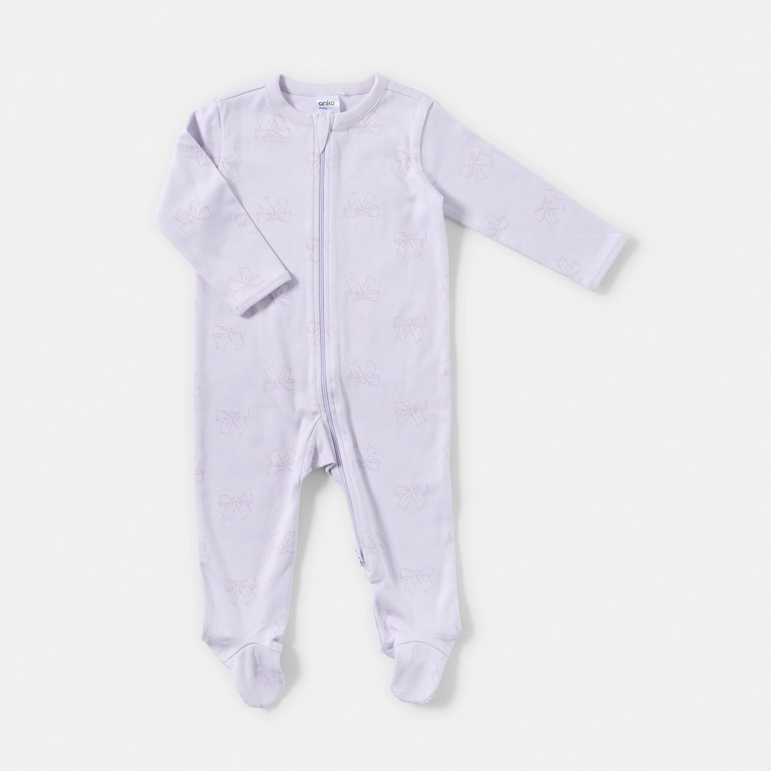 3 3 Pack Coveralls PURPLE BOWS, 3 of 8
