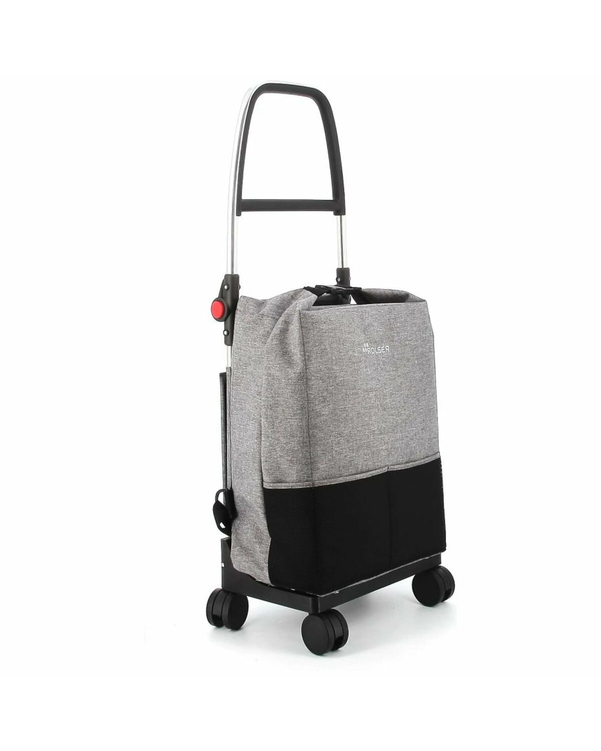 1 Rolser One Tweed TShop Foldable 4 Wheel Swivelling Trolley Grey, 1 of 5