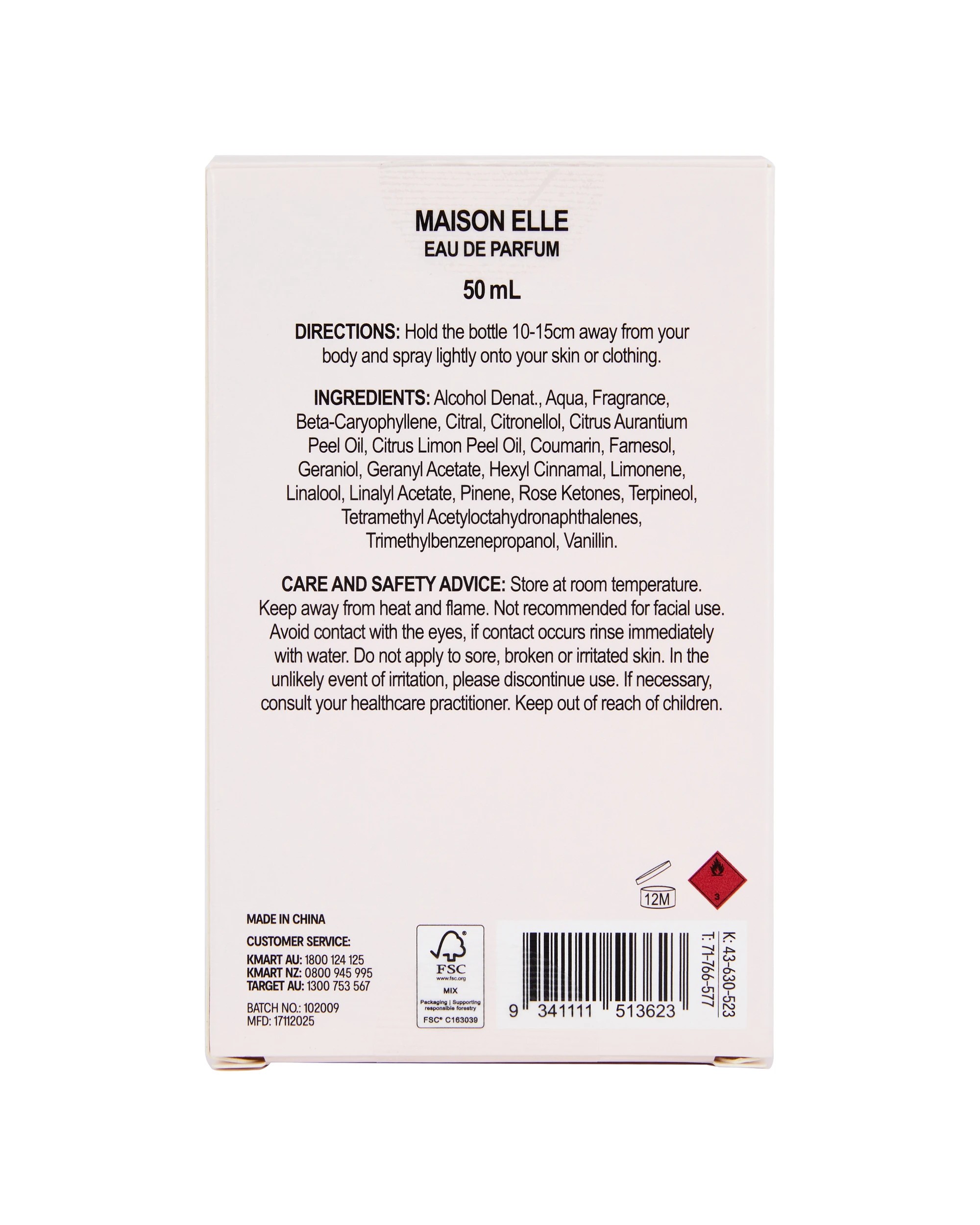 6 OXX Fragrance Maison Elle Eau De Parfum 50ml, 6 of 6