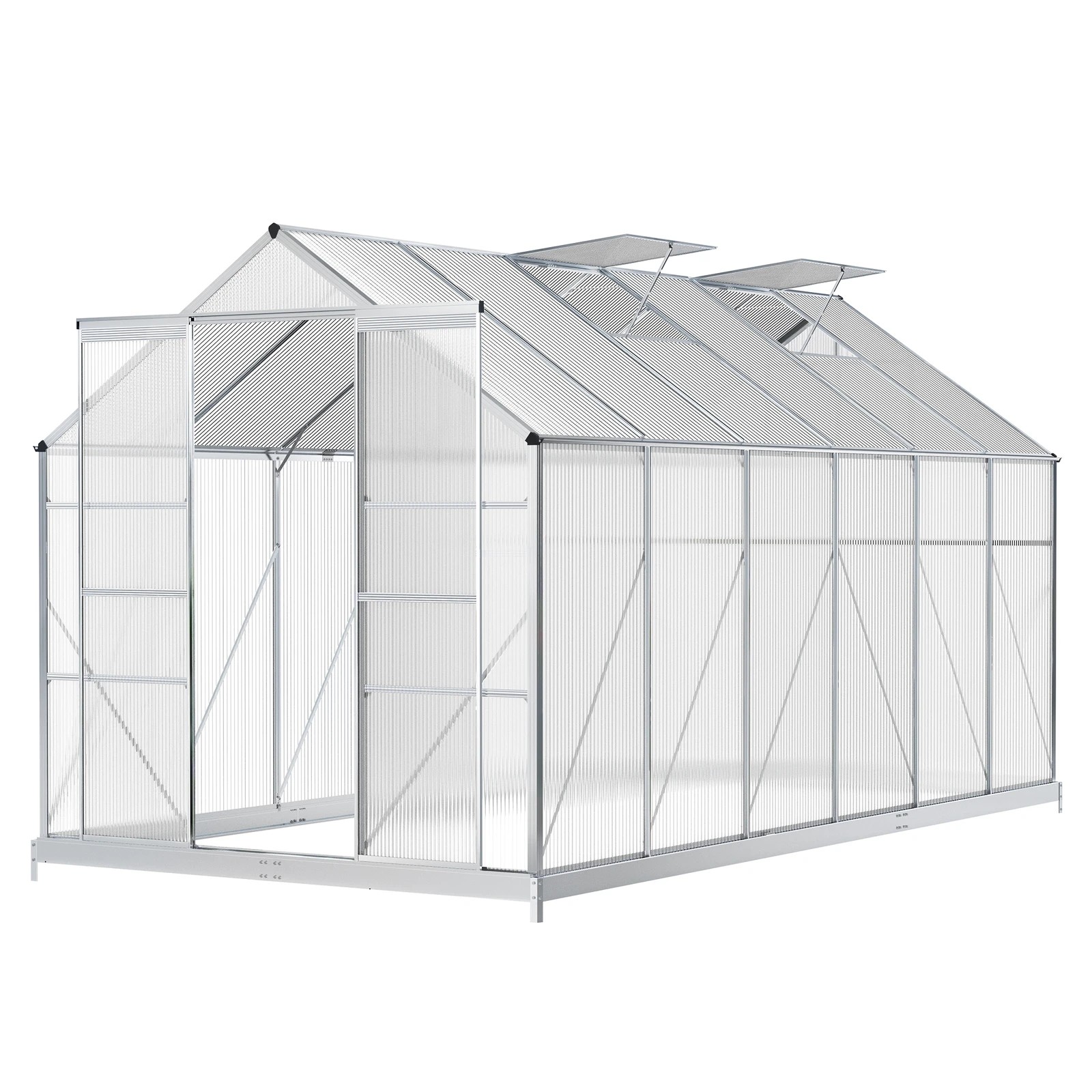 1 Alfordson Greenhouse Aluminium 2.4x3.8x2.1M - White, 1 of 7