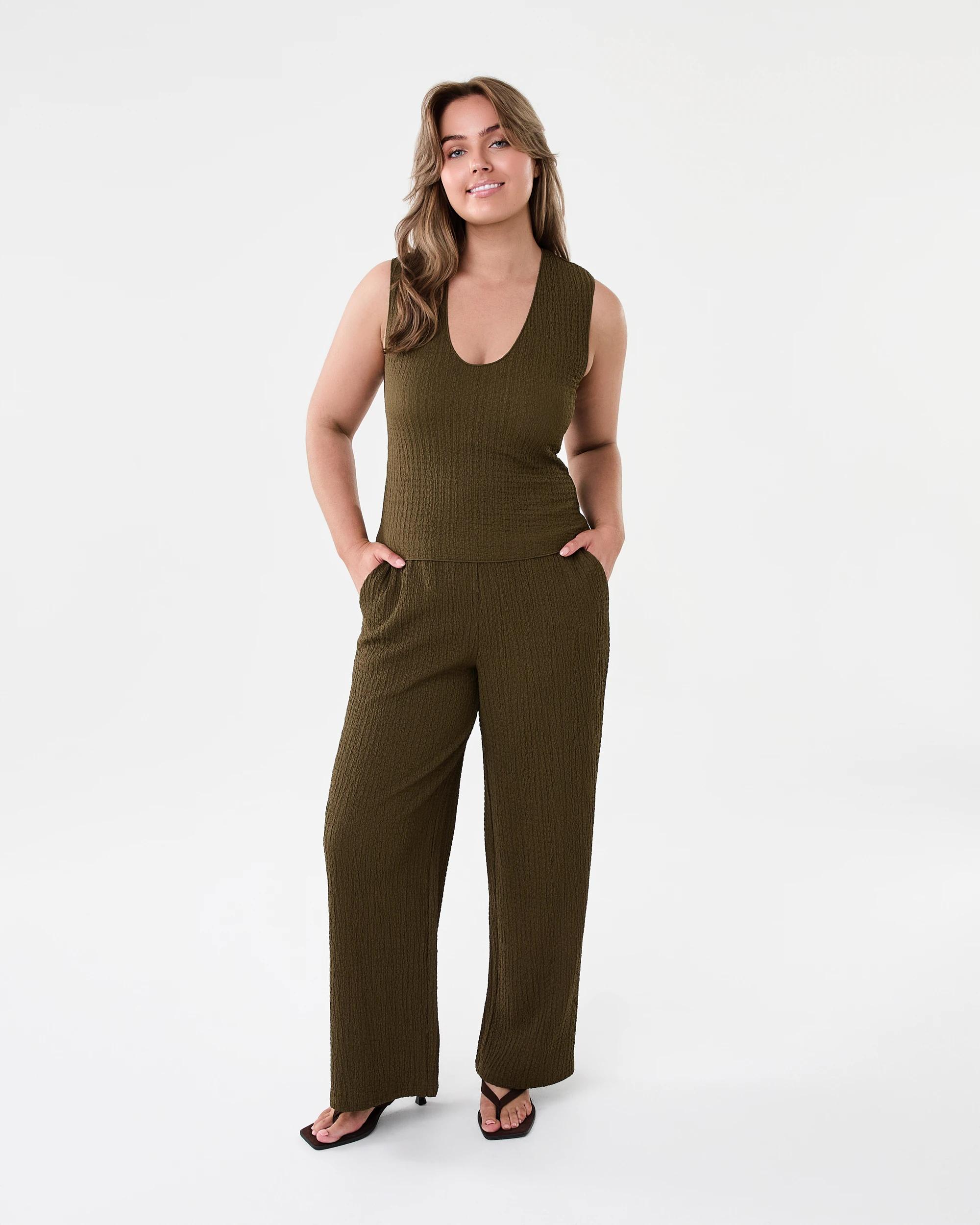 6 Textured Pants Dark Olive, 6 of 6