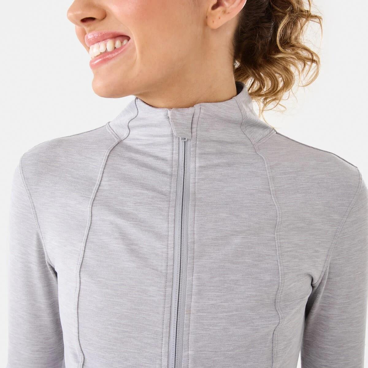 8 Active Womens Soft Touch Jacket Grey Marle, 8 of 10