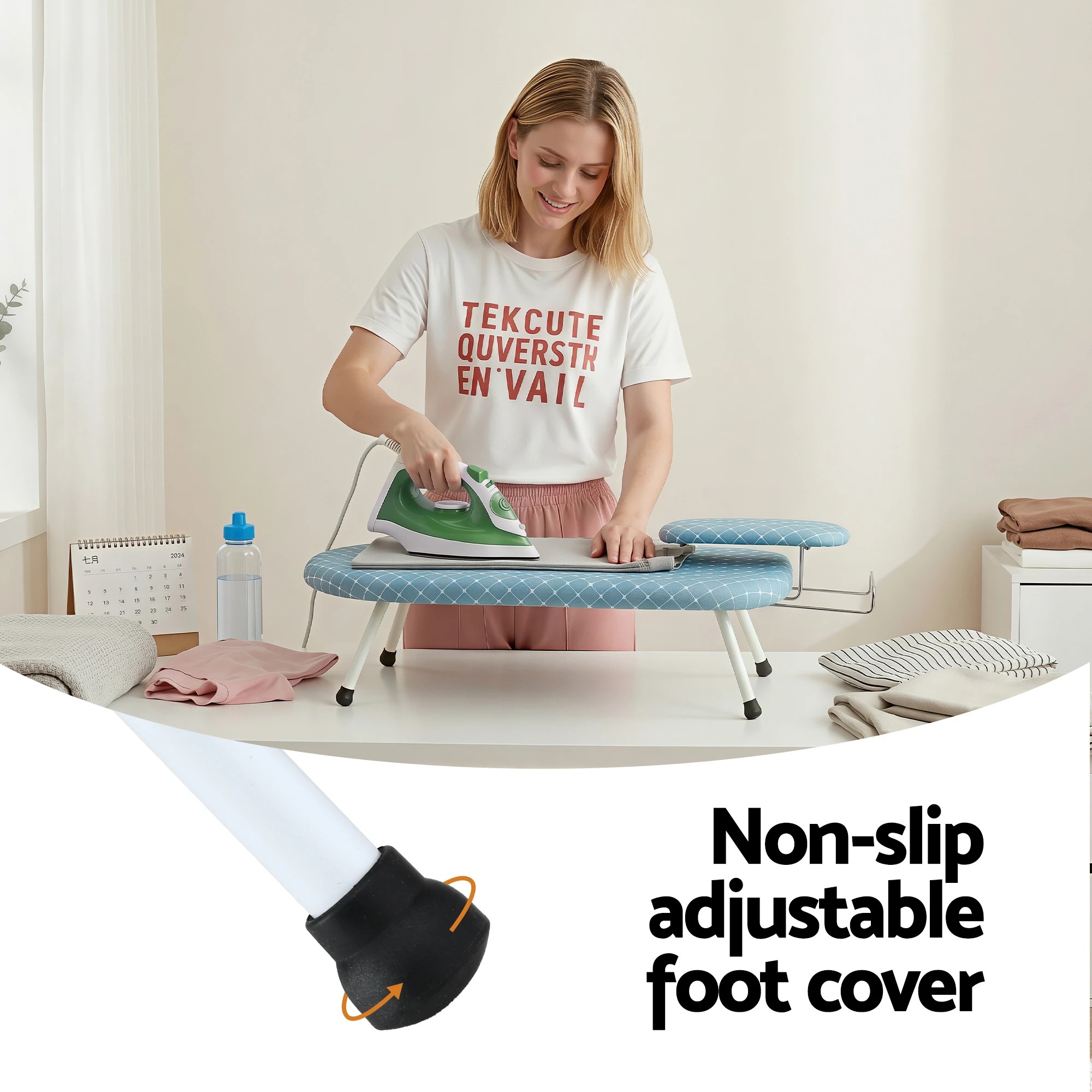 4 Artiss Tabletop Ironing Board with Small Ironing Boards with Folding Legs - Multi, 4 of 5