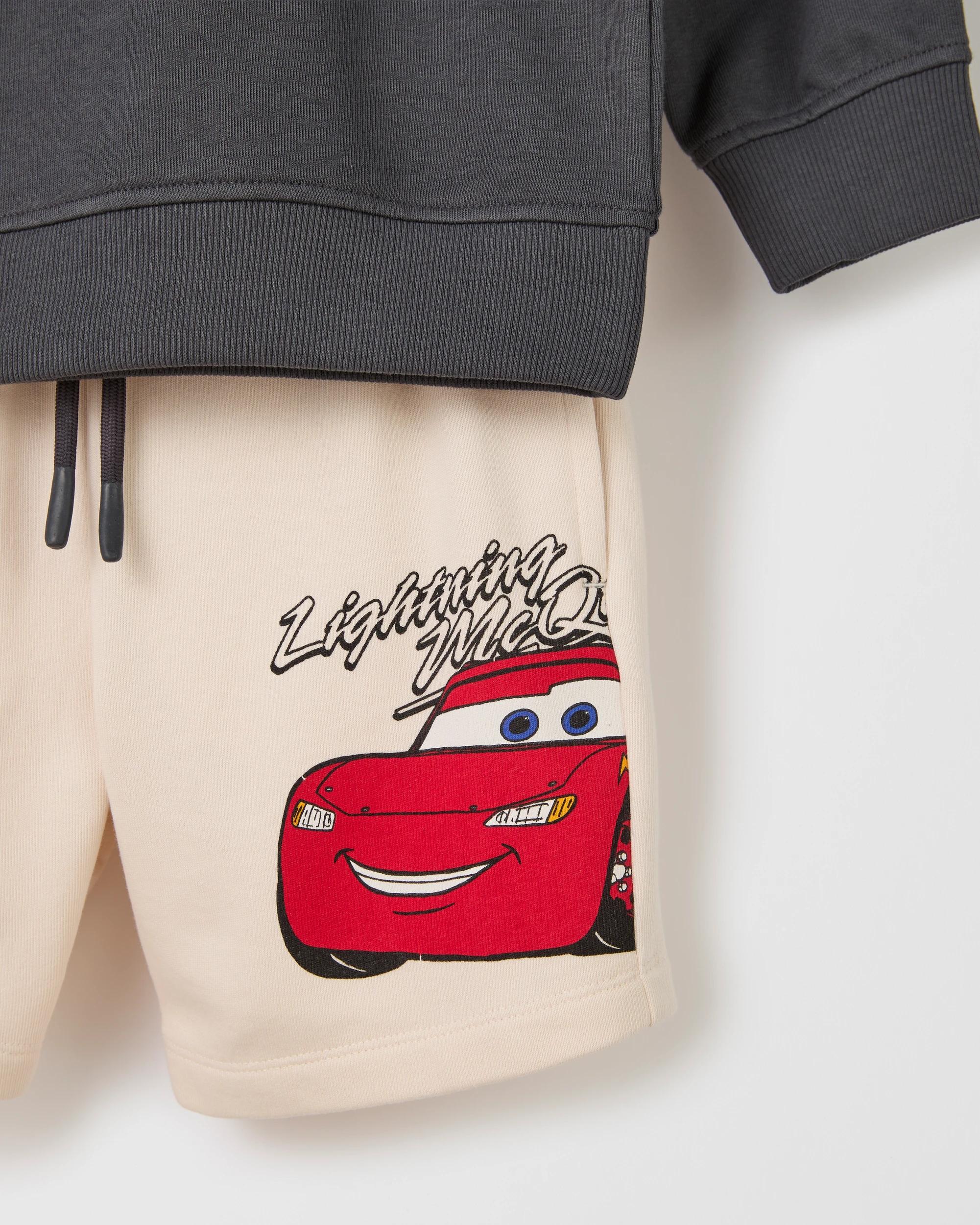 7 Disney Australian Cotton Blend Jumper and Shorts Set CARS, 7 of 8