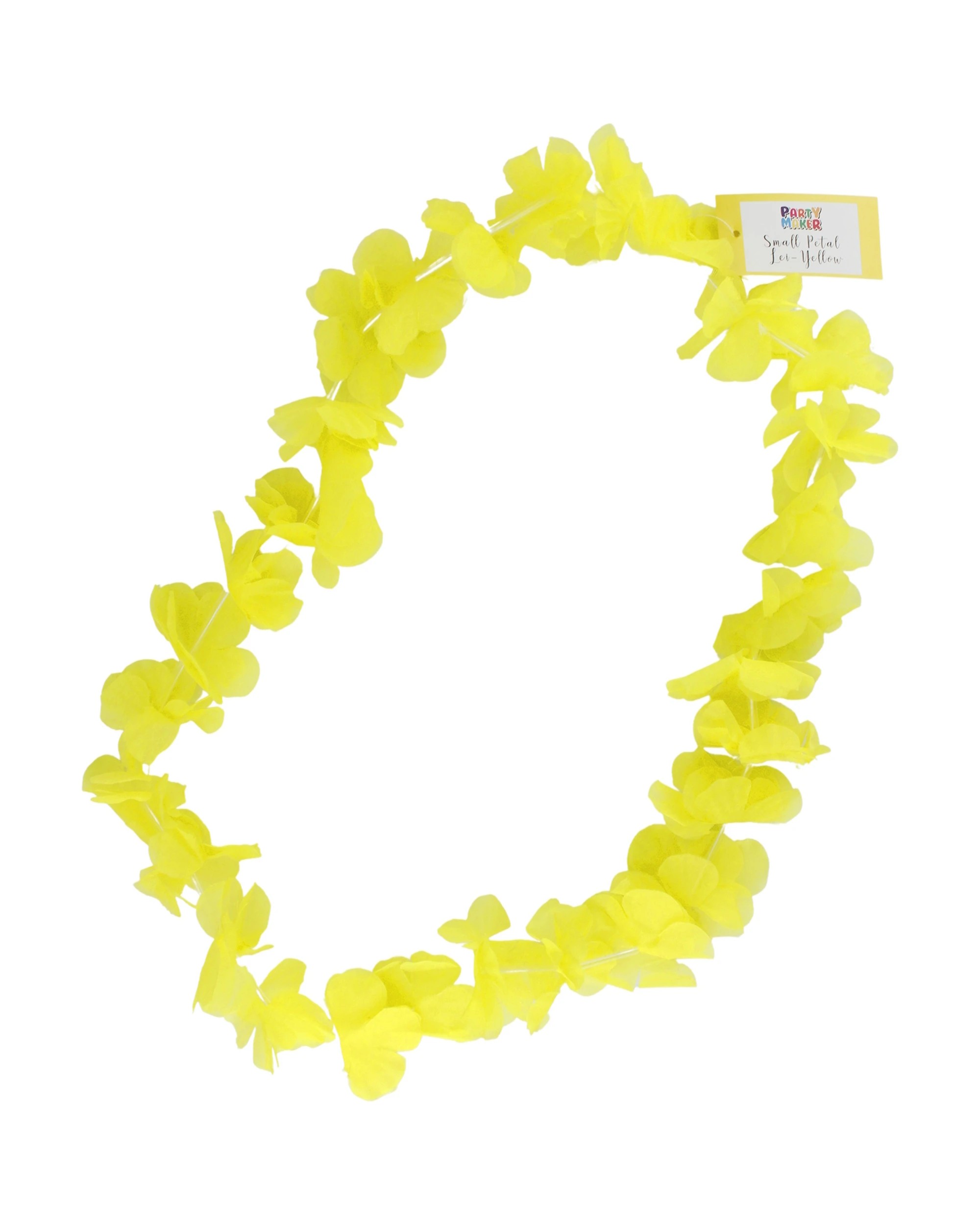1 Party Maker Small Petal Tropical Lei - Yellow, 1 of 1