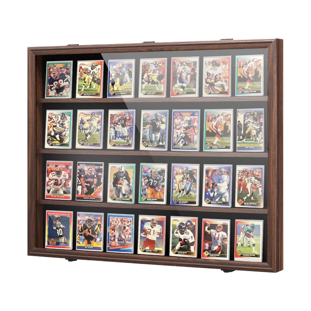 6 AUSWAY Sports Card Display Case UV Graded Wall Mounted Cabinet, 6 of 6